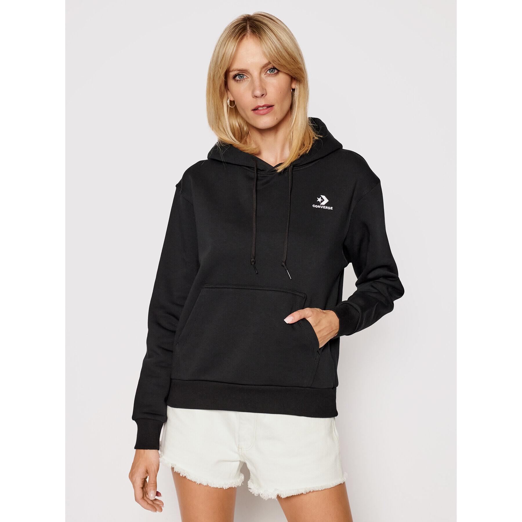 Converse Суитшърт Embr S.Chev 10020872-A01 Черен Regular Fit - Pepit.bg