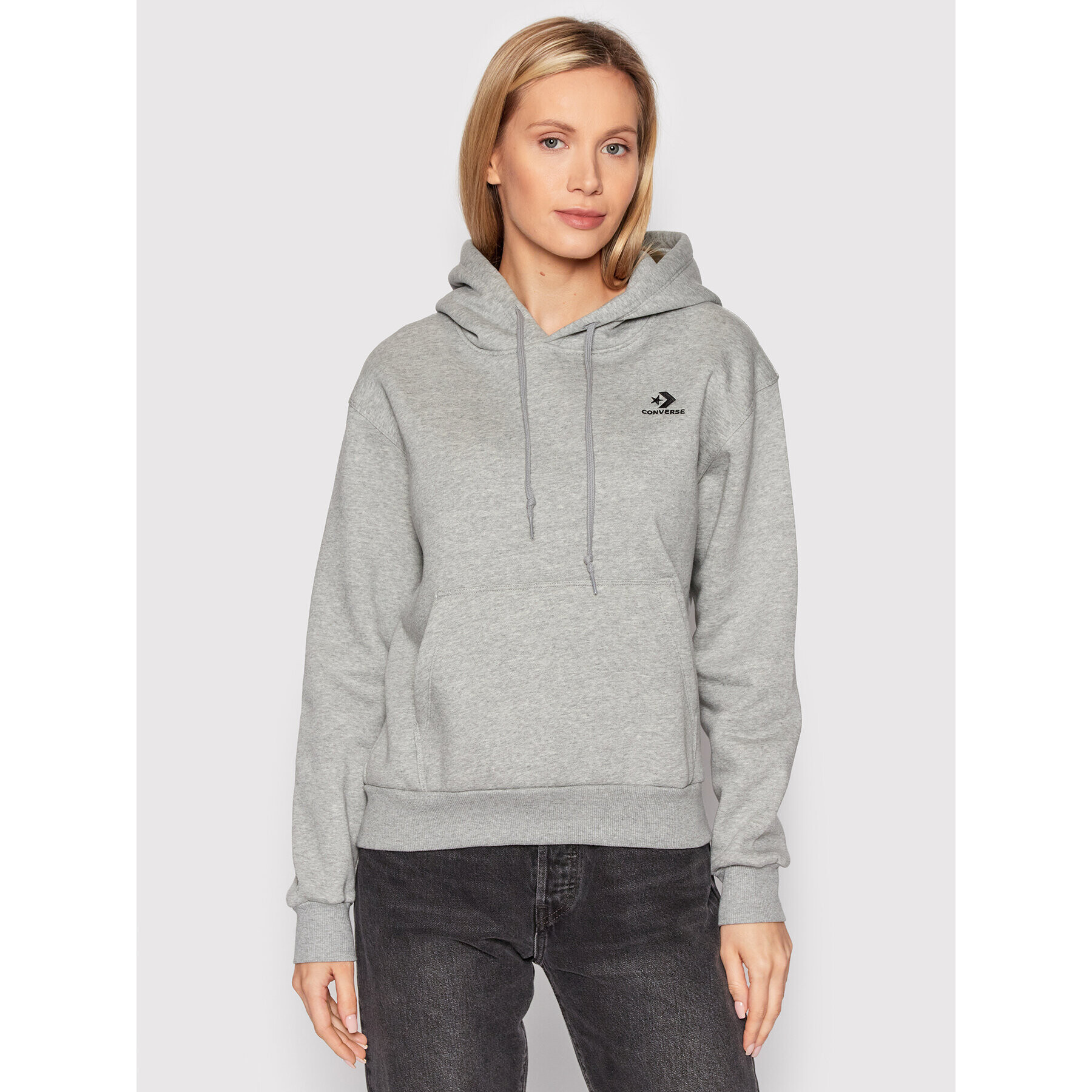 Converse Суитшърт Embr S.Chev 10020872-A04 Сив Regular Fit - Pepit.bg