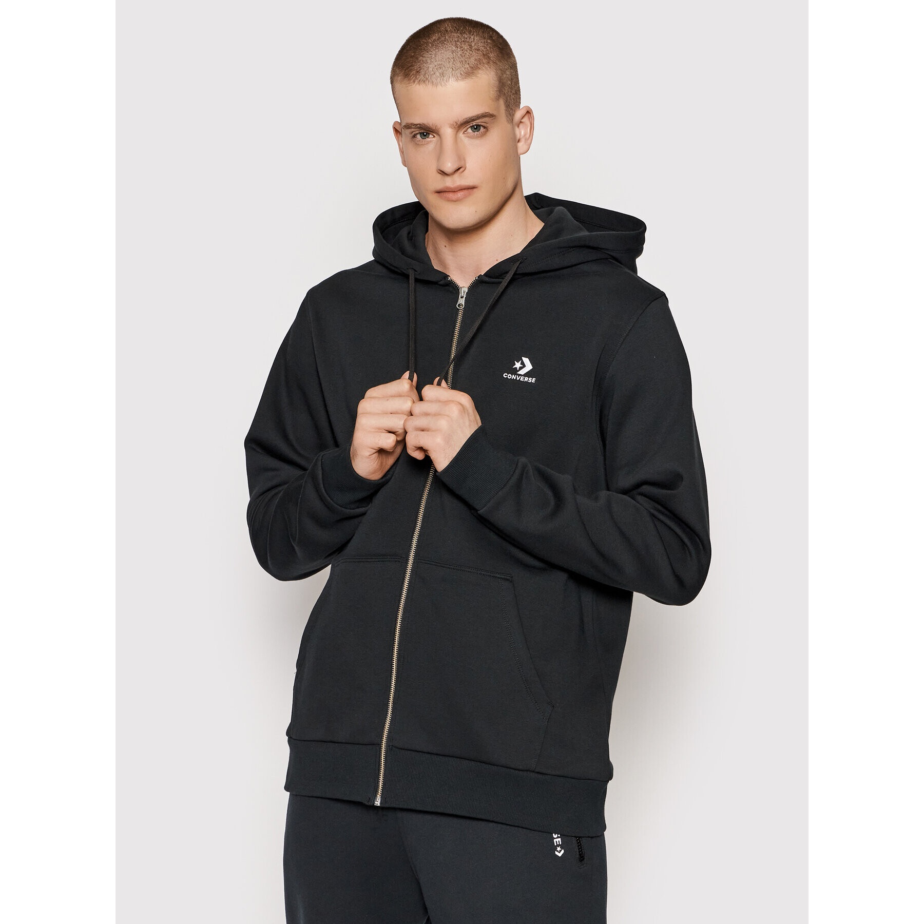 Converse Суитшърт Embroidered Star Chevron 10019922-A01 Черен Regular Fit - Pepit.bg
