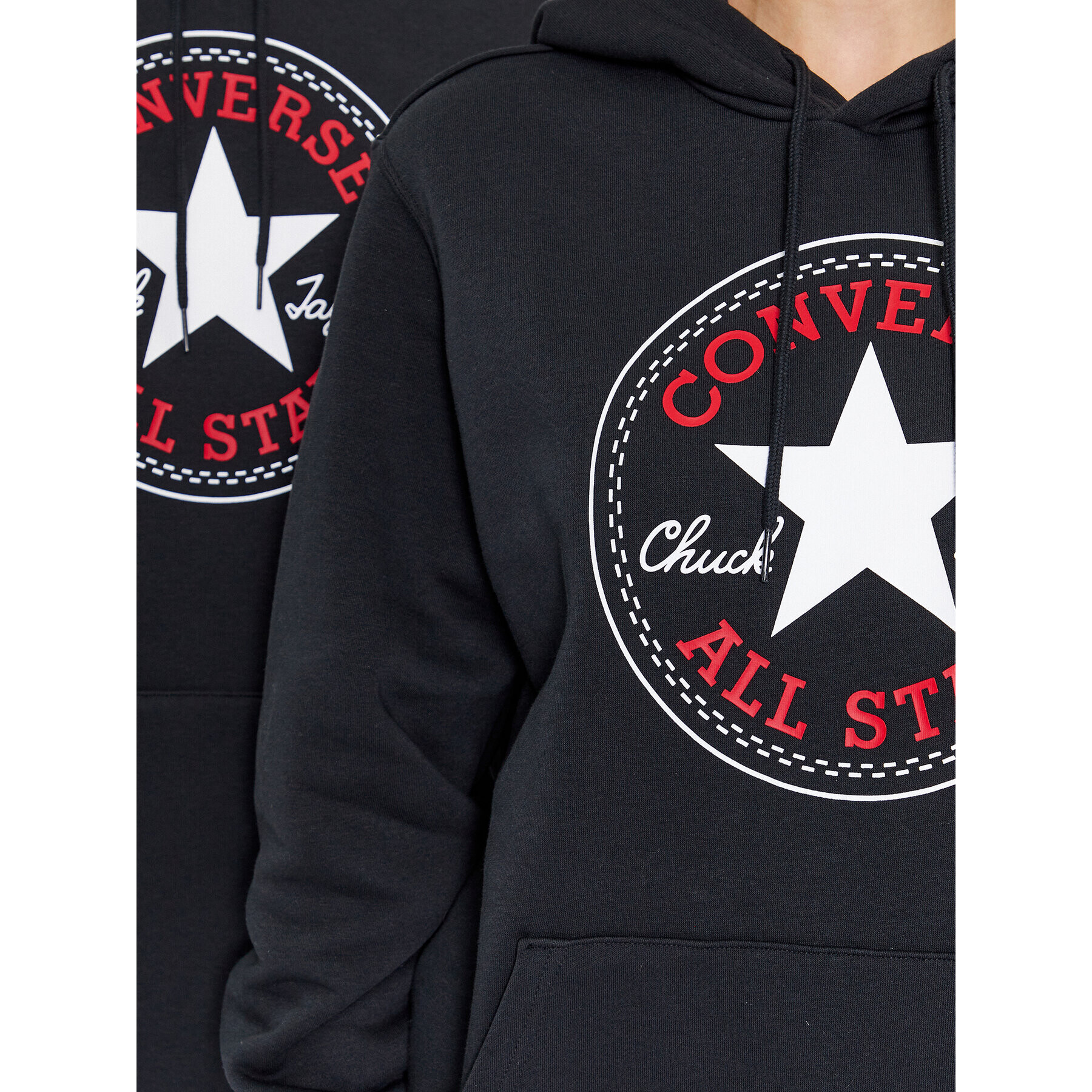 Converse Суитшърт Standard Fit Center Front Large Chuck Patch Core Po Hoodie Bb 10025470-A01 Черен Regular Fit - Pepit.bg