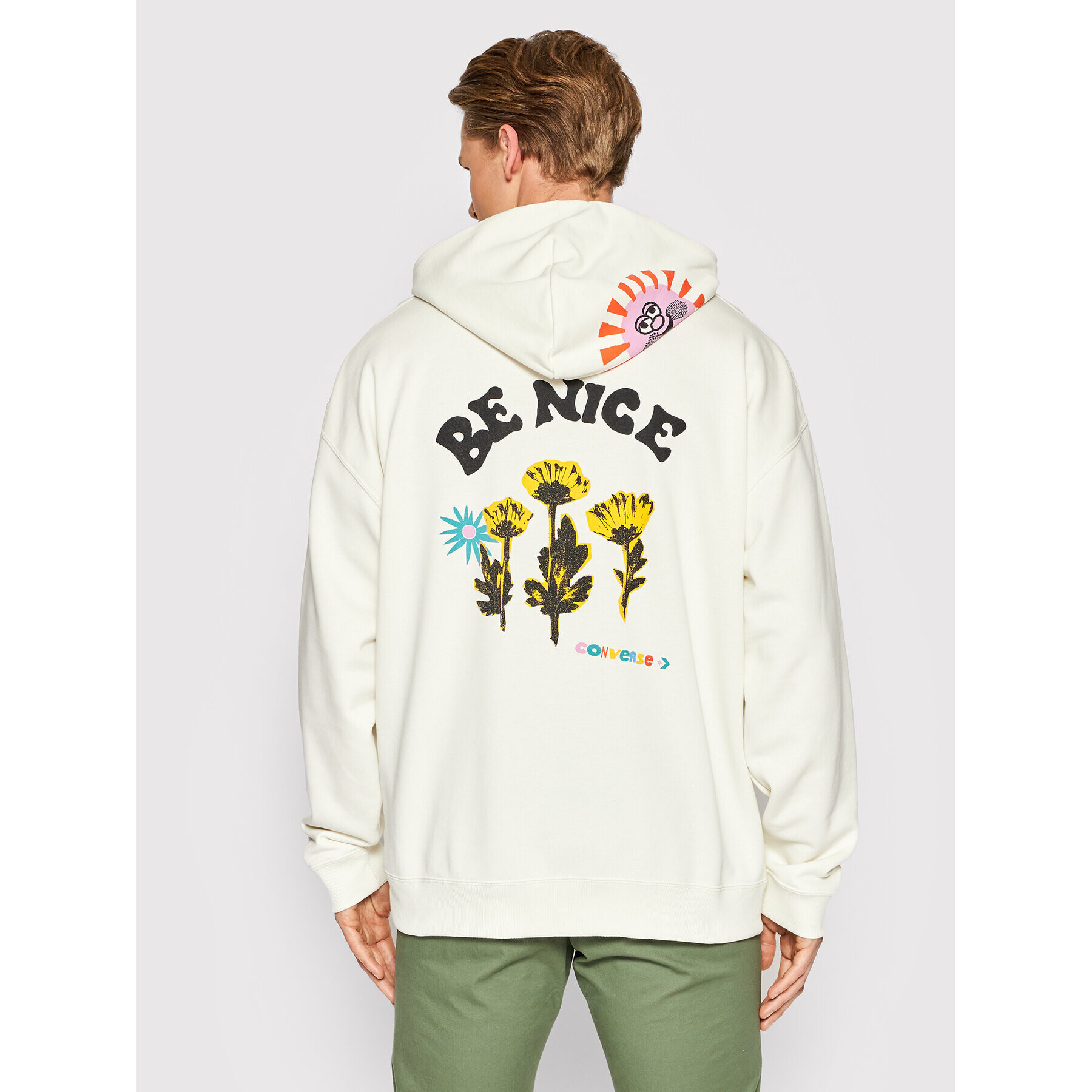 Converse Суитшърт Unisex 10023949-A01 Бежов Relaxed Fit - Pepit.bg