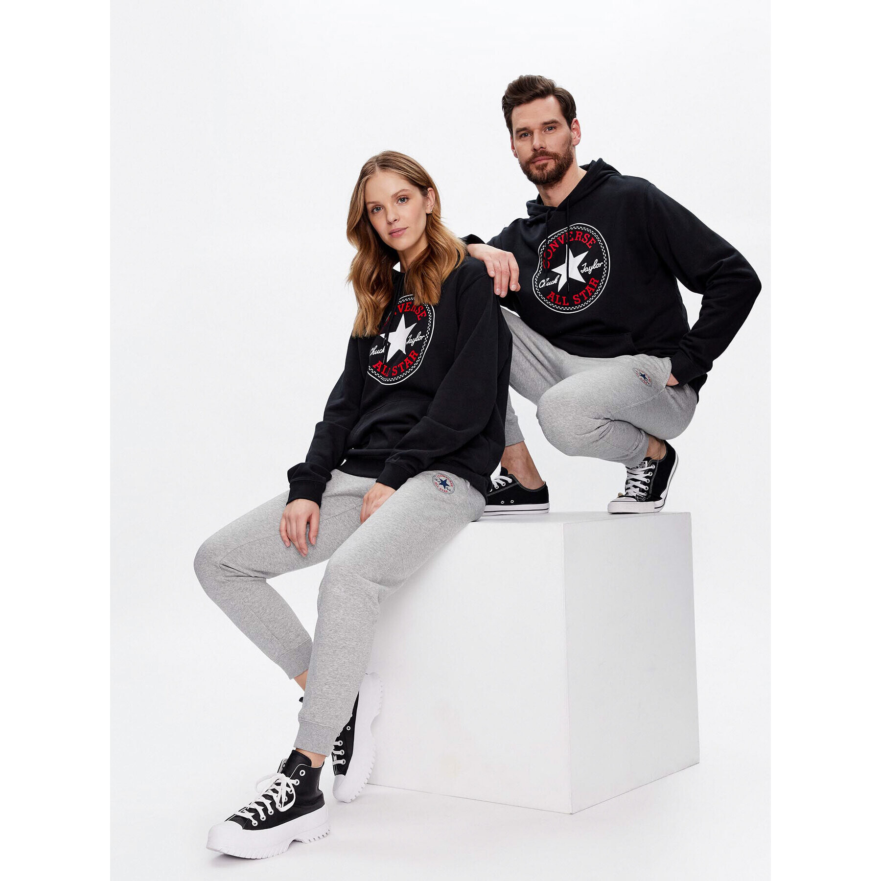 Converse Суитшърт Unisex 10025469-A01 Черен Standard Fit - Pepit.bg