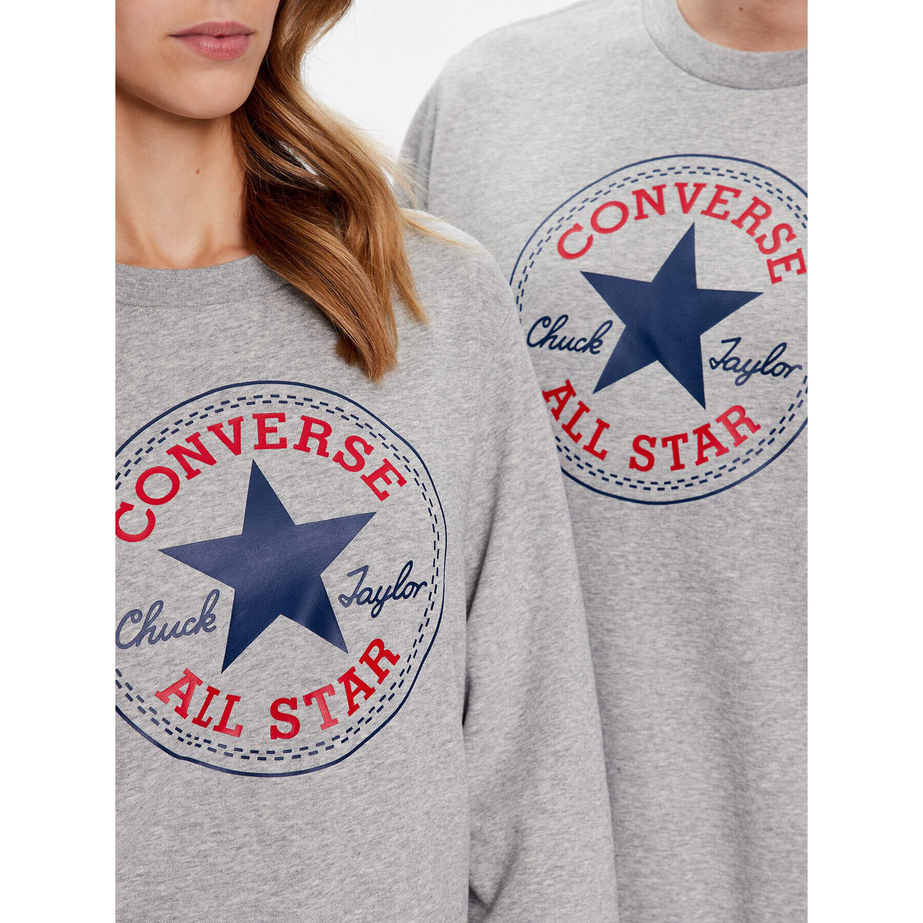 Converse Суитшърт Unisex 10025471-A03 Сив Standard Fit - Pepit.bg