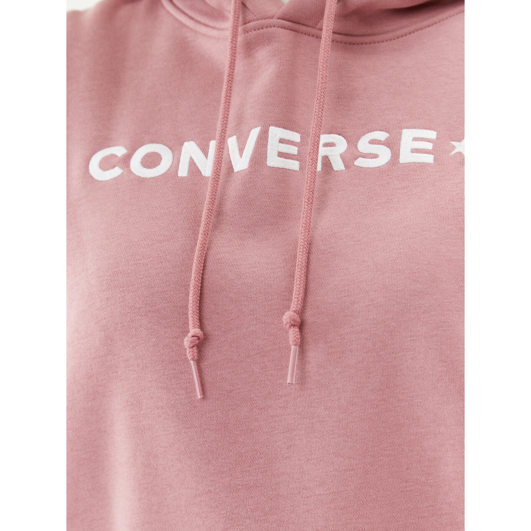 Converse Суитшърт Wordmark Fleece Hoodie Emb 10025690-A11 Розов Regular Fit - Pepit.bg