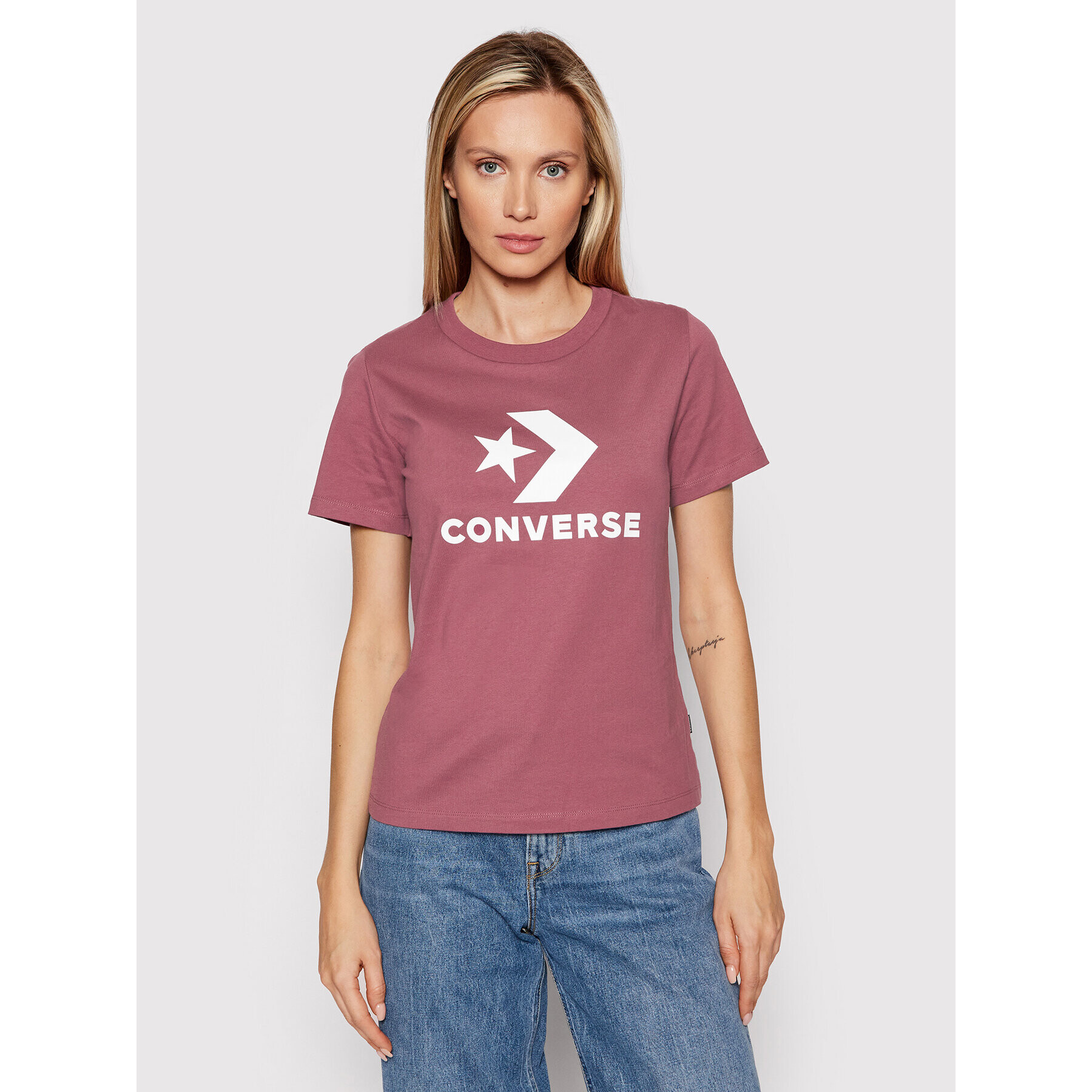 Converse Тишърт 10018569-A33 Розов Regular Fit - Pepit.bg