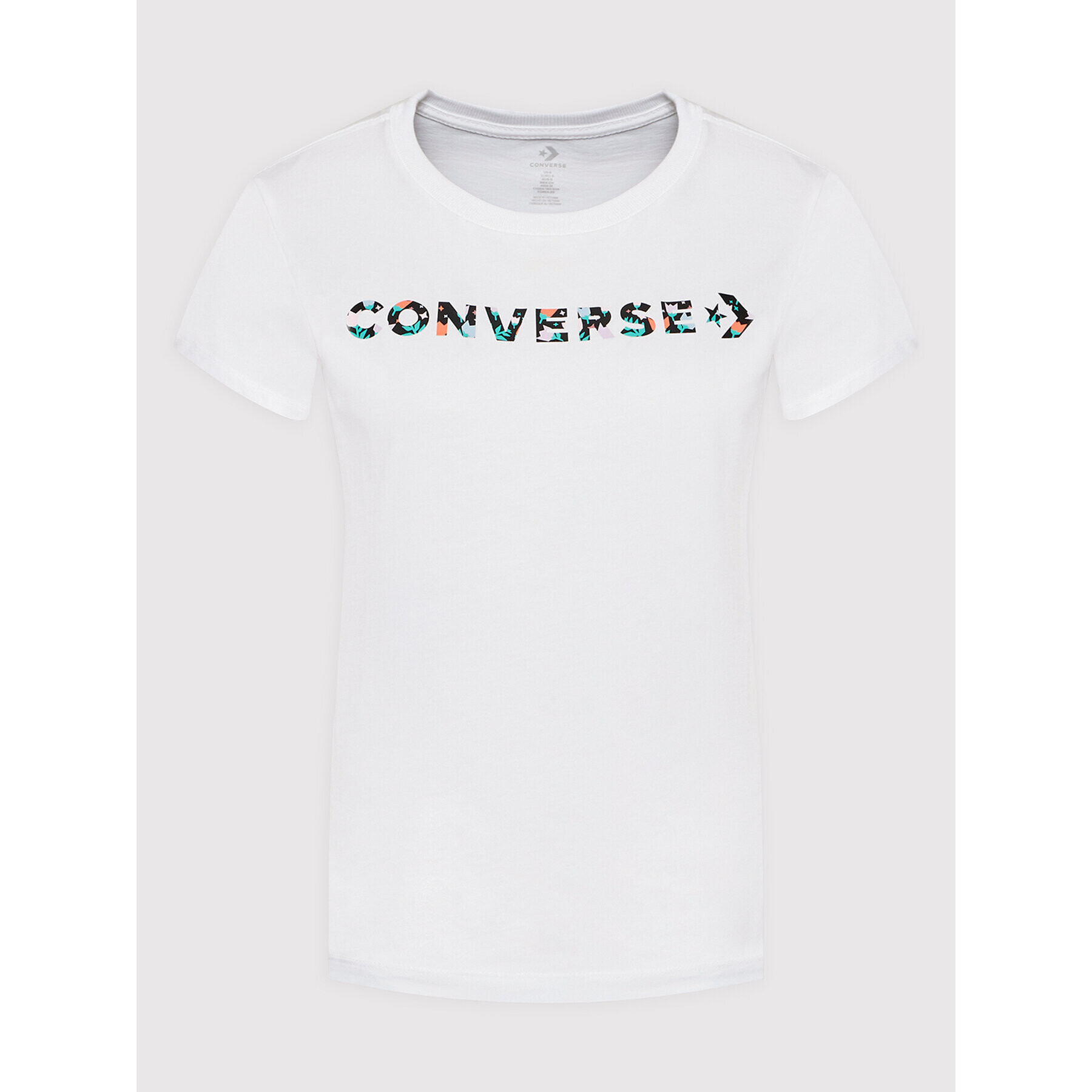 Converse Тишърт 10023946-A02 Бял Standard Fit - Pepit.bg