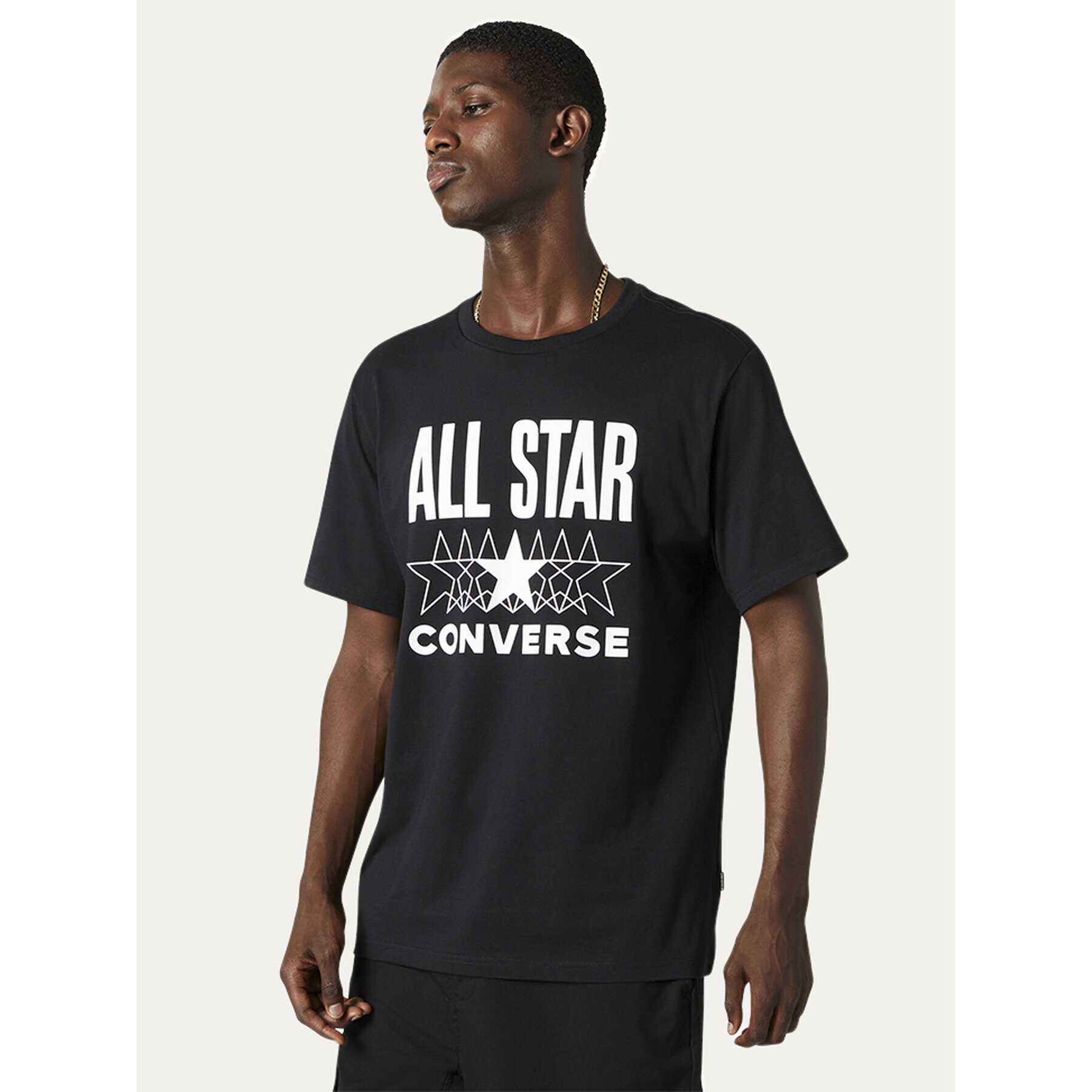 Converse Тишърт All Star Ss Tee 10018373-A02 Черен Regular Fit - Pepit.bg