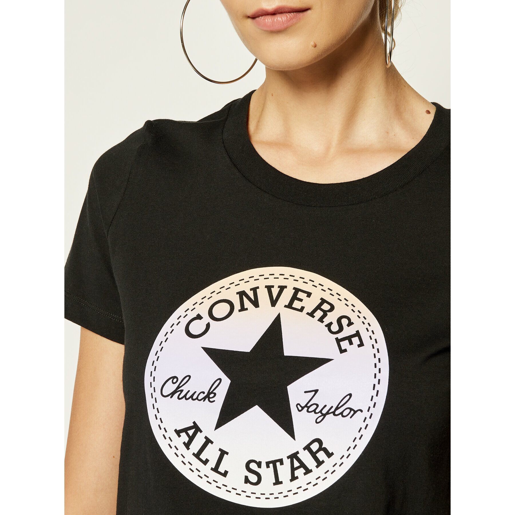 Converse Тишърт All Star Tee 10018921 Черен Relaxed Fit - Pepit.bg