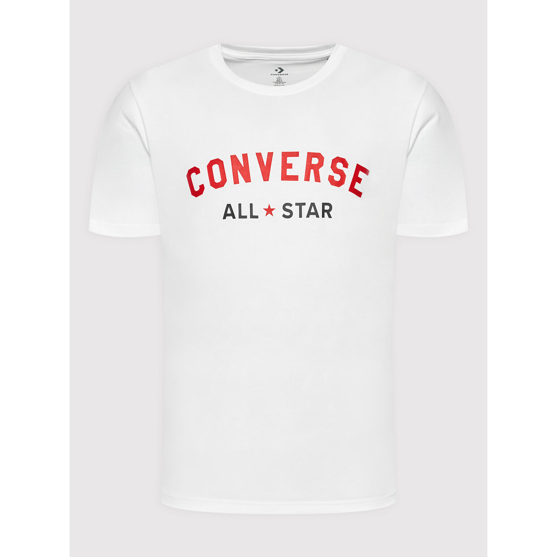 Converse Тишърт All Varsity Graphic 10023260-A01 Бял Standard Fit - Pepit.bg