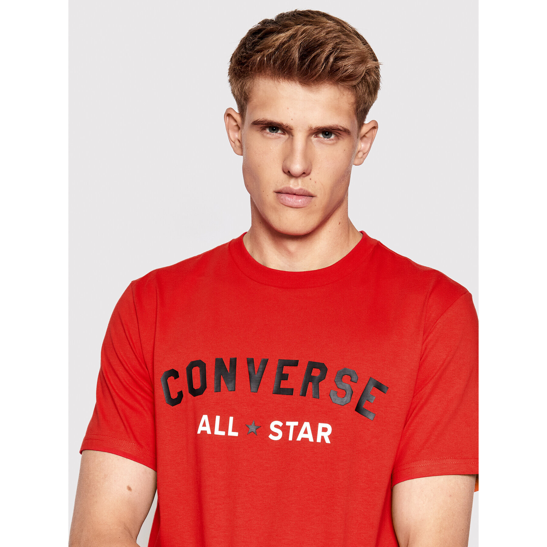 Converse Тишърт All Varsity Graphic 10023260-A05 Червен Standard Fit - Pepit.bg