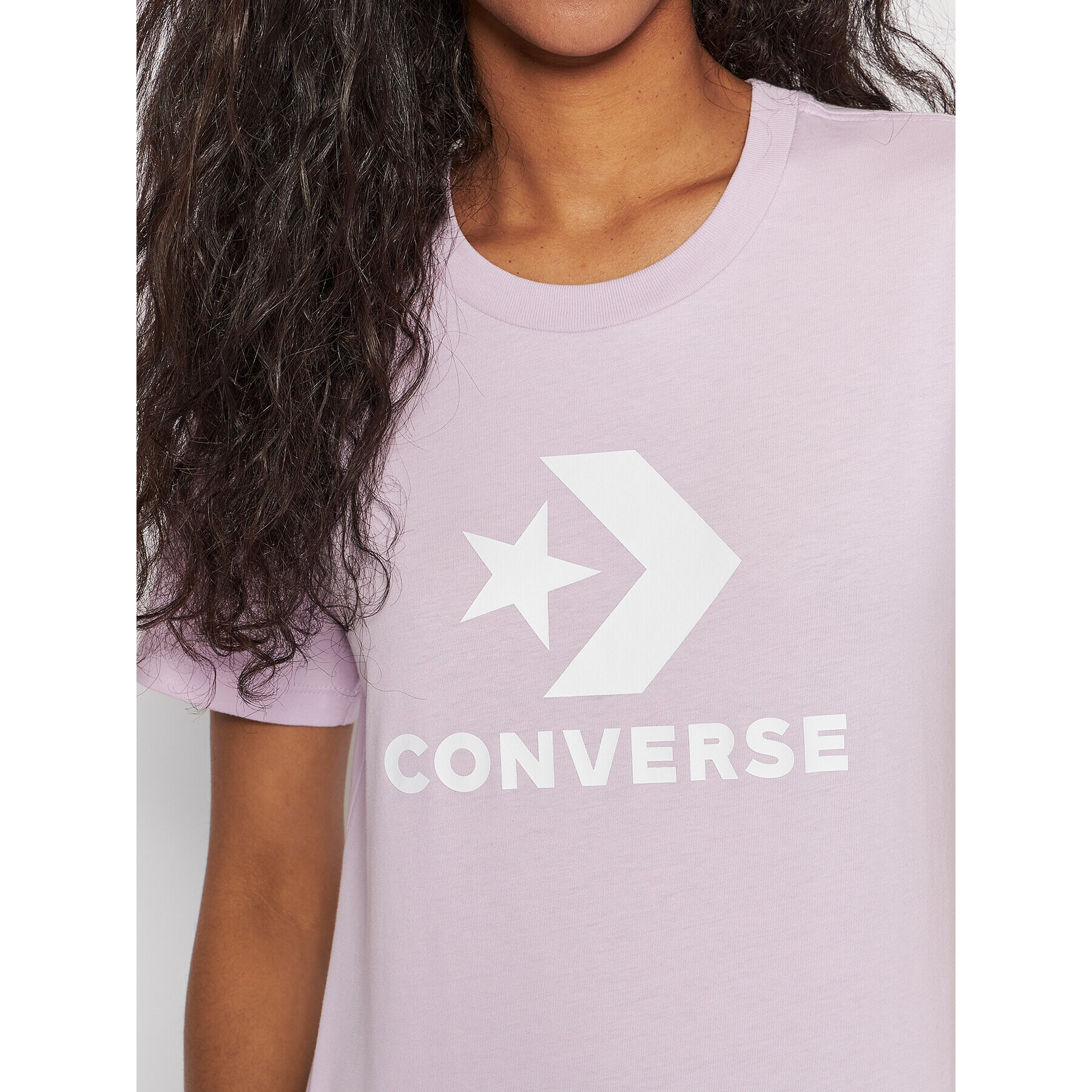 Converse Тишърт Boosted Star Chevron Crew Neck 10018569-A38 Виолетов Standard Fit - Pepit.bg