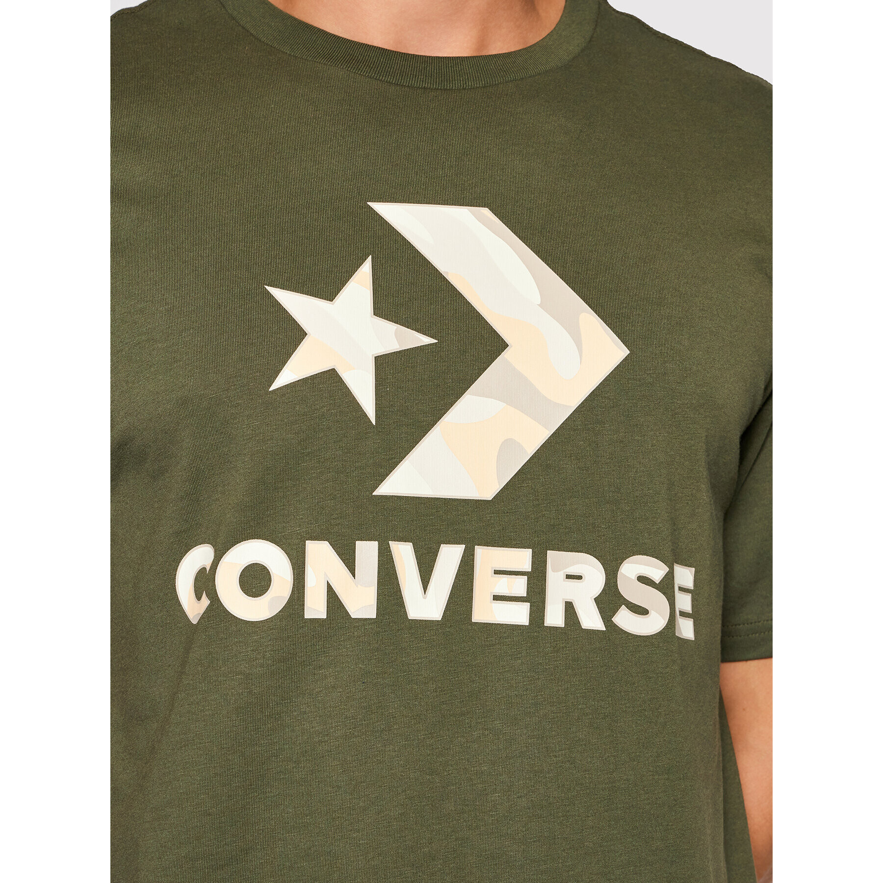 Converse Тишърт Camo Fill Graphic 10023140-A03 Зелен Regular Fit - Pepit.bg