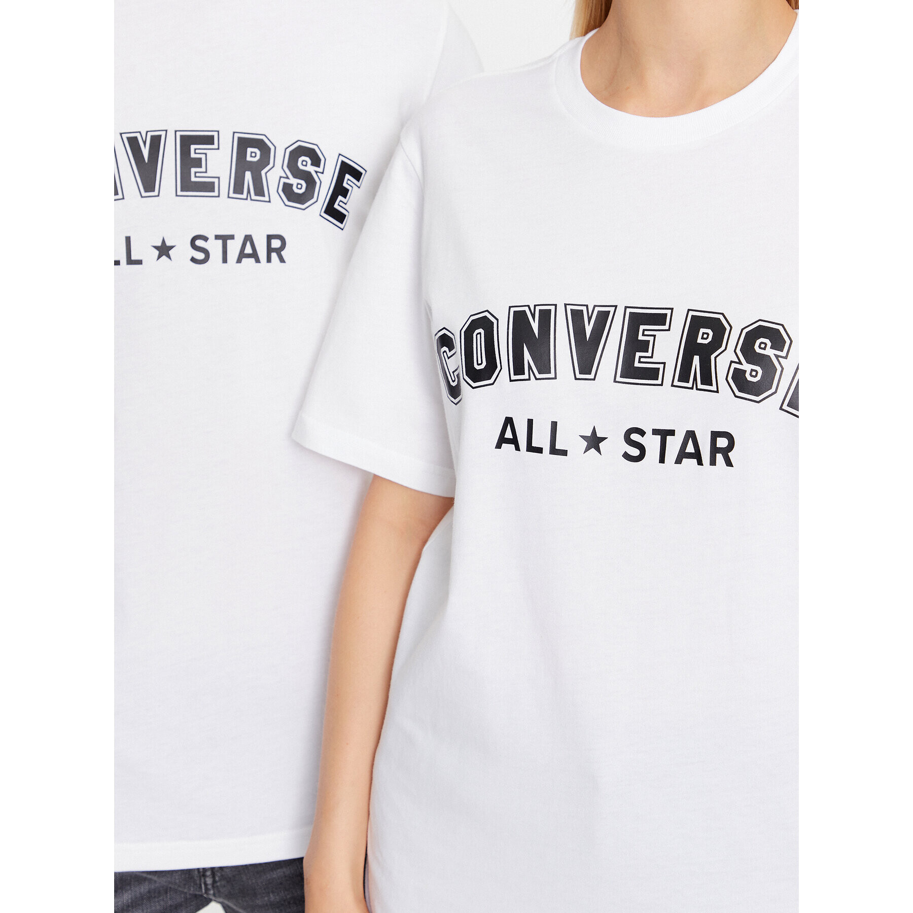 Converse Тишърт Classic Fit All Star Center Front Tee 10024566-A04 Бял Regular Fit - Pepit.bg