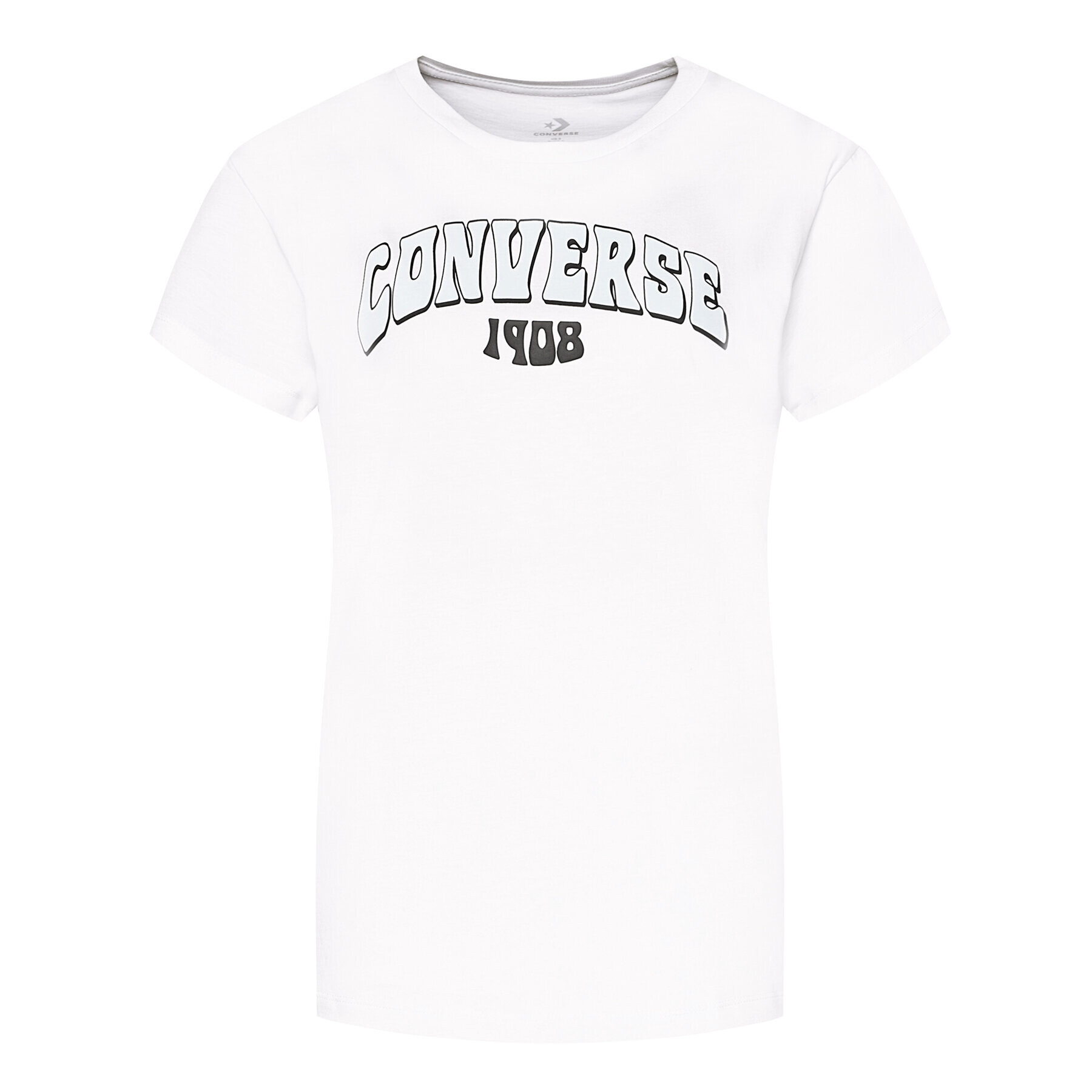 Converse Тишърт Greetings Tee 10019572 Бял Oversize - Pepit.bg