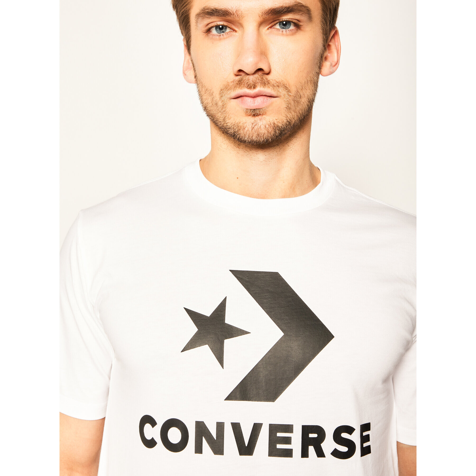 Converse Тишърт Star Chevron 10018568-A02 Бял Regular Fit - Pepit.bg