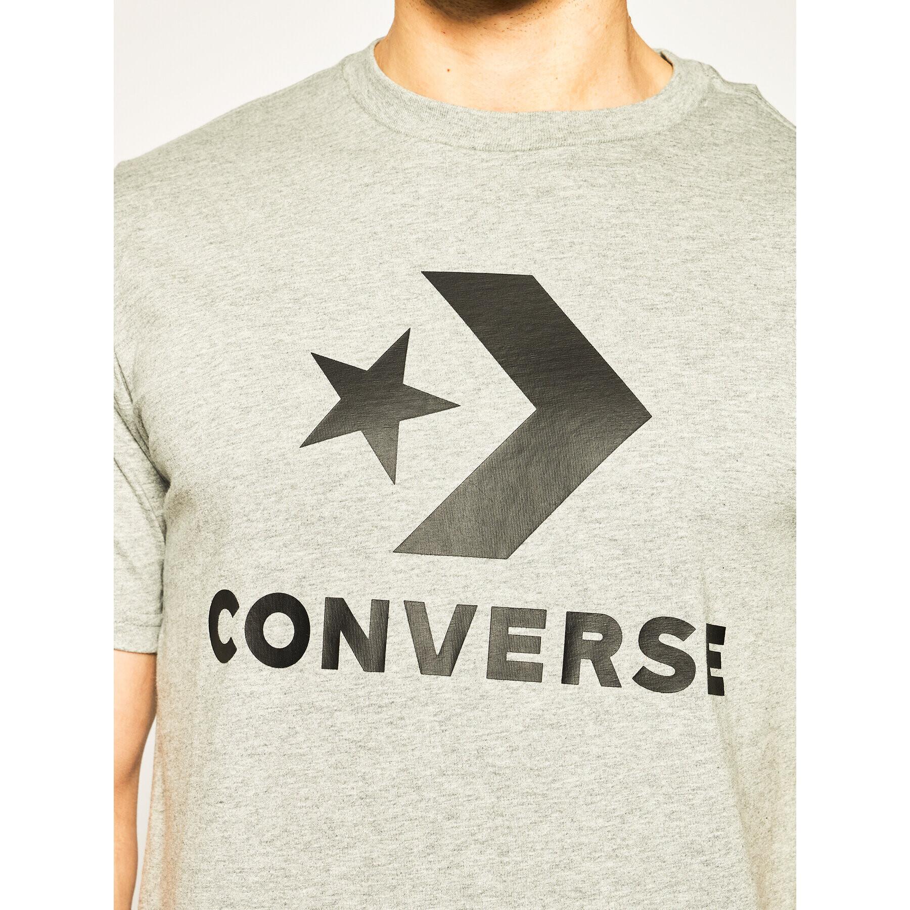 Converse Тишърт Star Chevron 10018568-A03 Сив Regular Fit - Pepit.bg