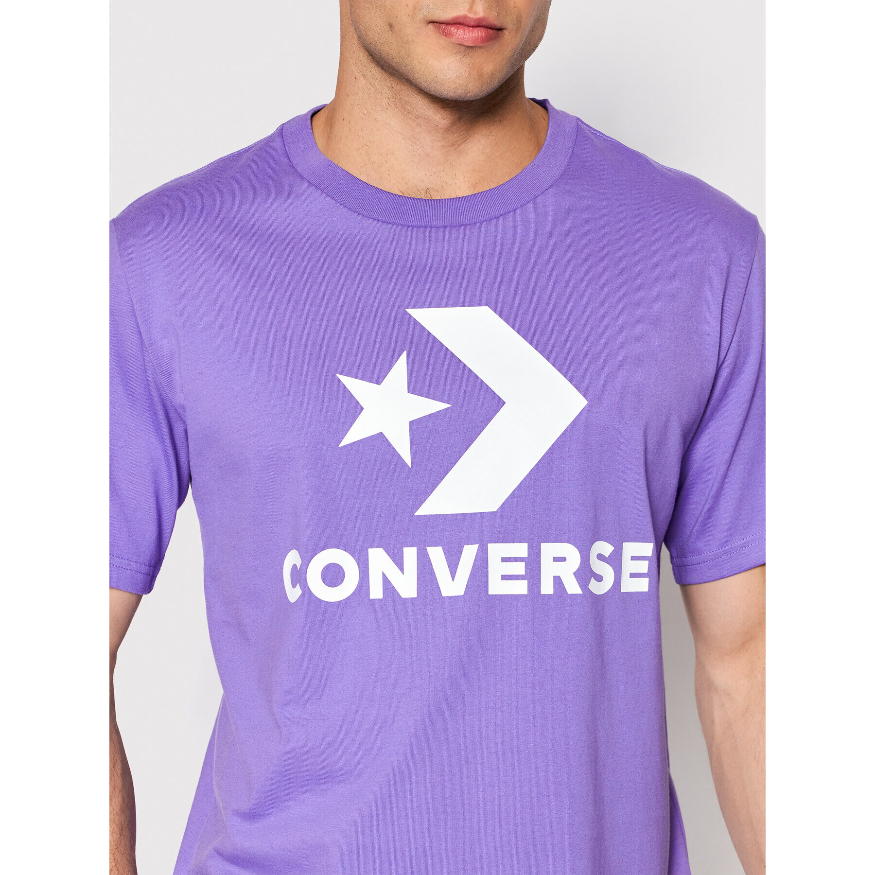 Converse Тишърт Star Chevron 10018568-A31 Виолетов Standard Fit - Pepit.bg