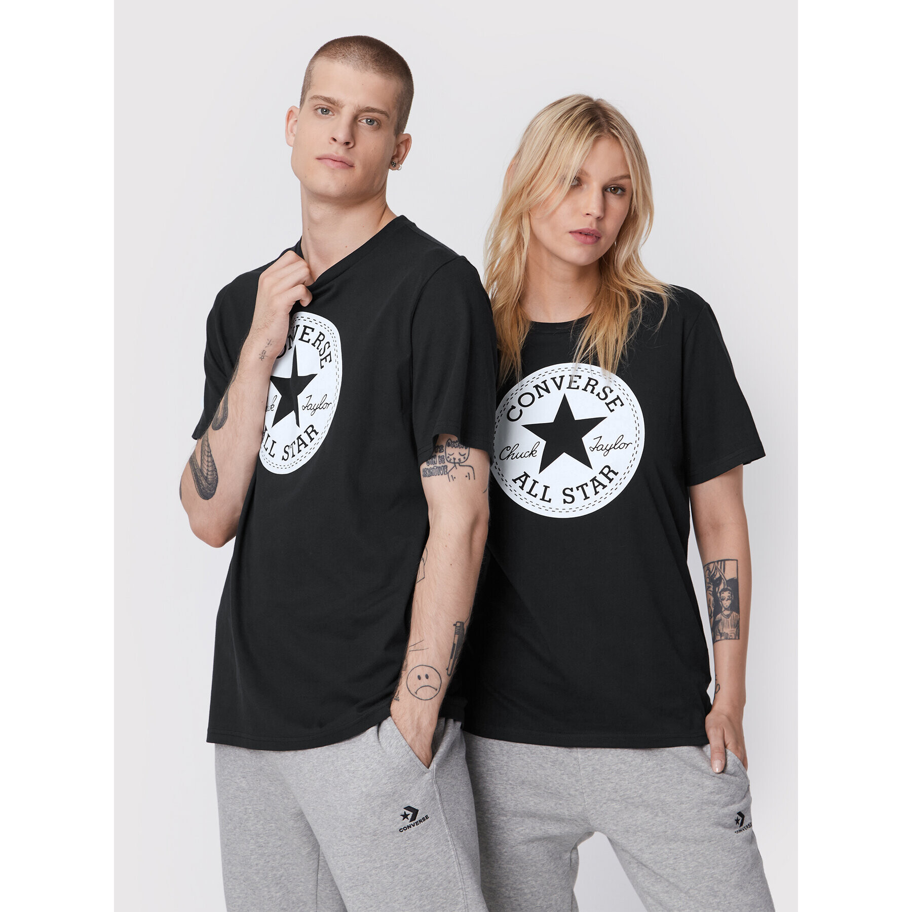 Converse Тишърт Unisex 10023854-A03 Черен Standard Fit - Pepit.bg