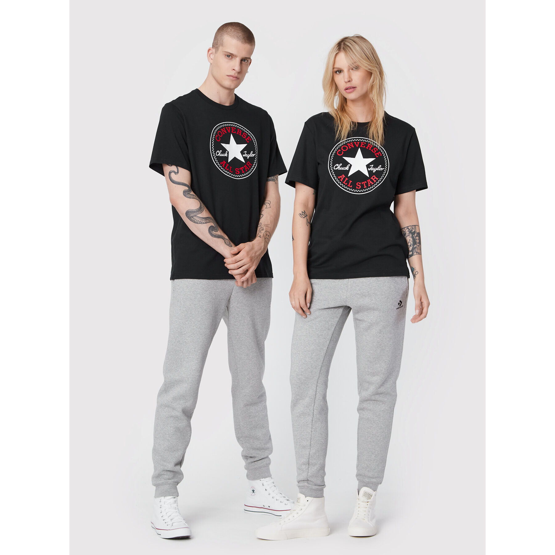 Converse Тишърт Unisex 10024064-A02 Черен Standard Fit - Pepit.bg