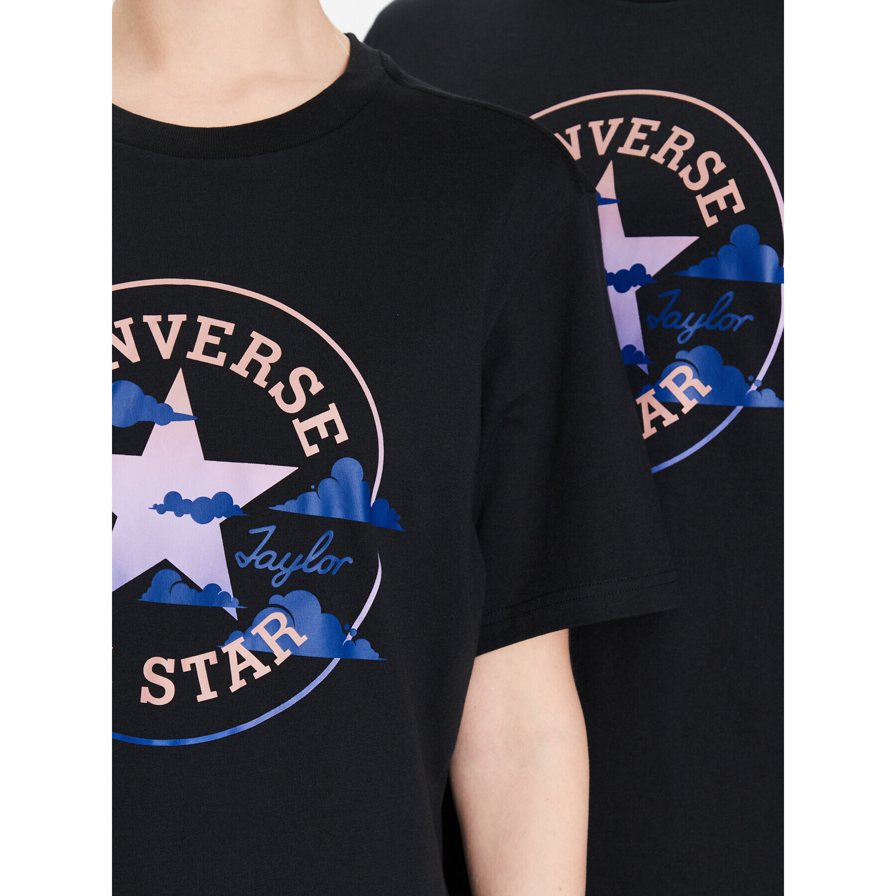 Converse Тишърт Unisex Clouds Graphic 10024575-A02 Черен Regular Fit - Pepit.bg