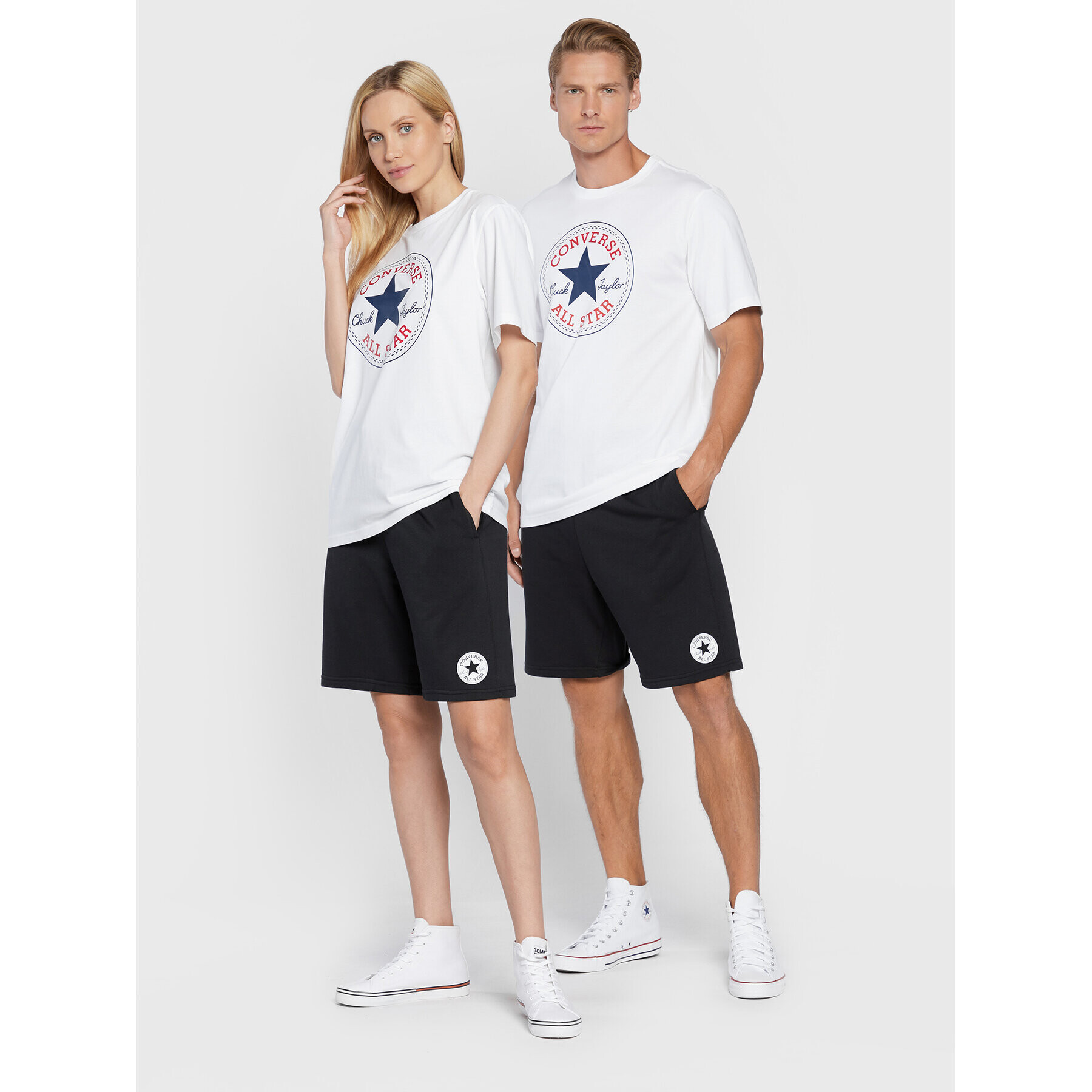 Converse Тишърт Unisex Core Chuck Patch 10024064-A01 Бял Regular Fit - Pepit.bg