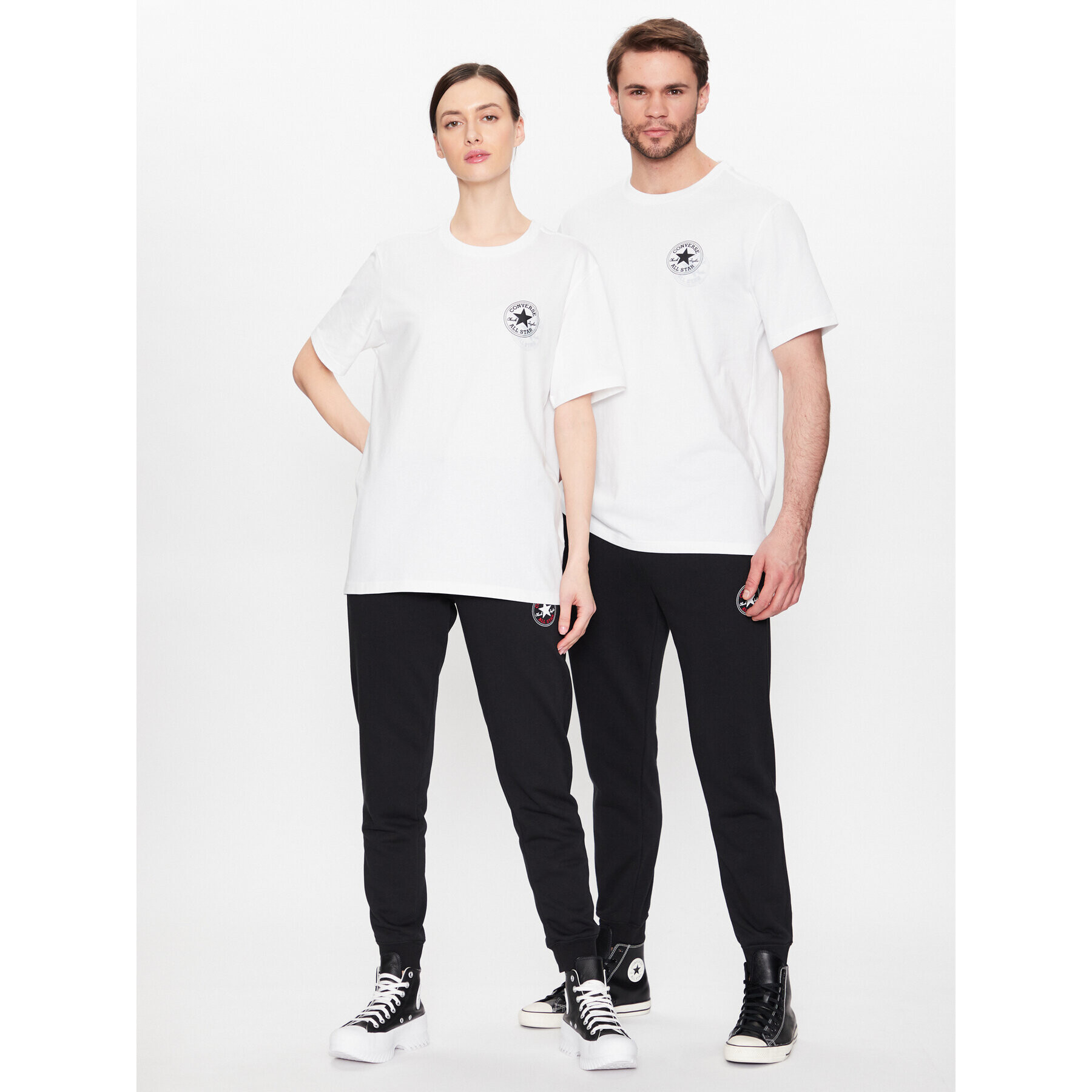 Converse Тишърт Unisex Go-To All Star Patch 10025072-A02 Бял Regular Fit - Pepit.bg