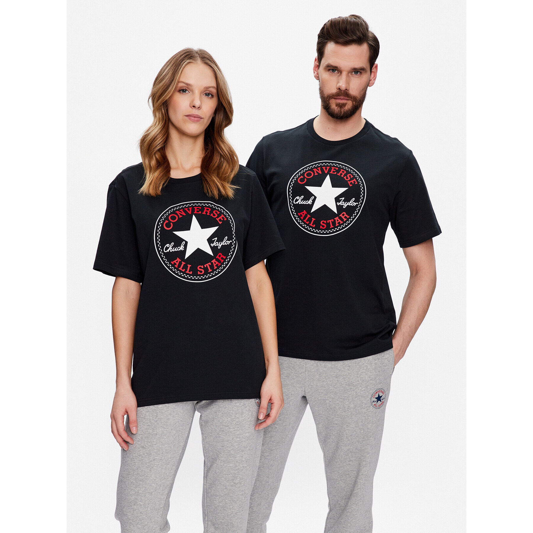 Converse Тишърт Unisex Go To All Star Patch 10025459-A01 Черен Standard Fit - Pepit.bg