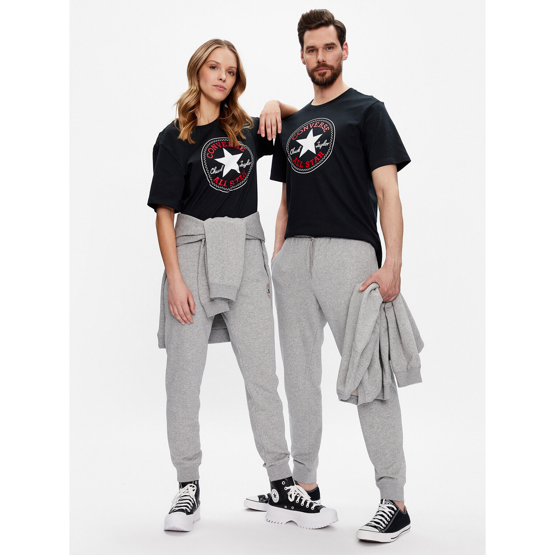 Converse Тишърт Unisex Go To All Star Patch 10025459-A01 Черен Standard Fit - Pepit.bg