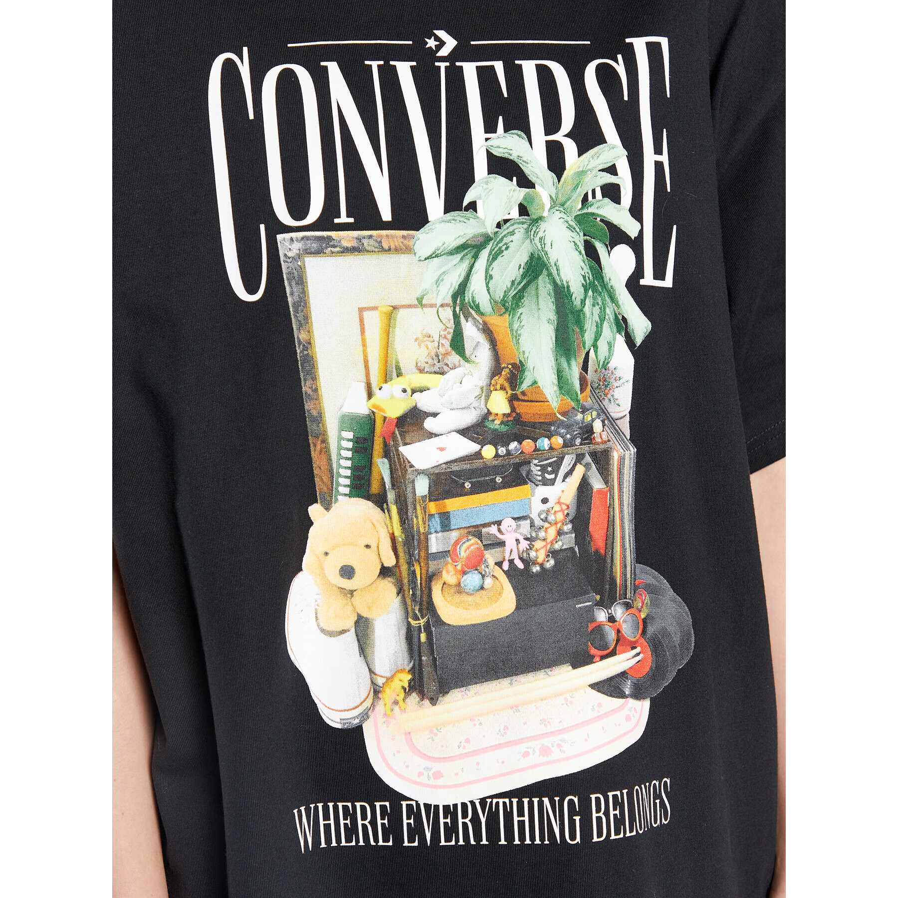 Converse Тишърт Unisex Hidden Treasures Graphic 10023785-A04 Черен Loose Fit - Pepit.bg