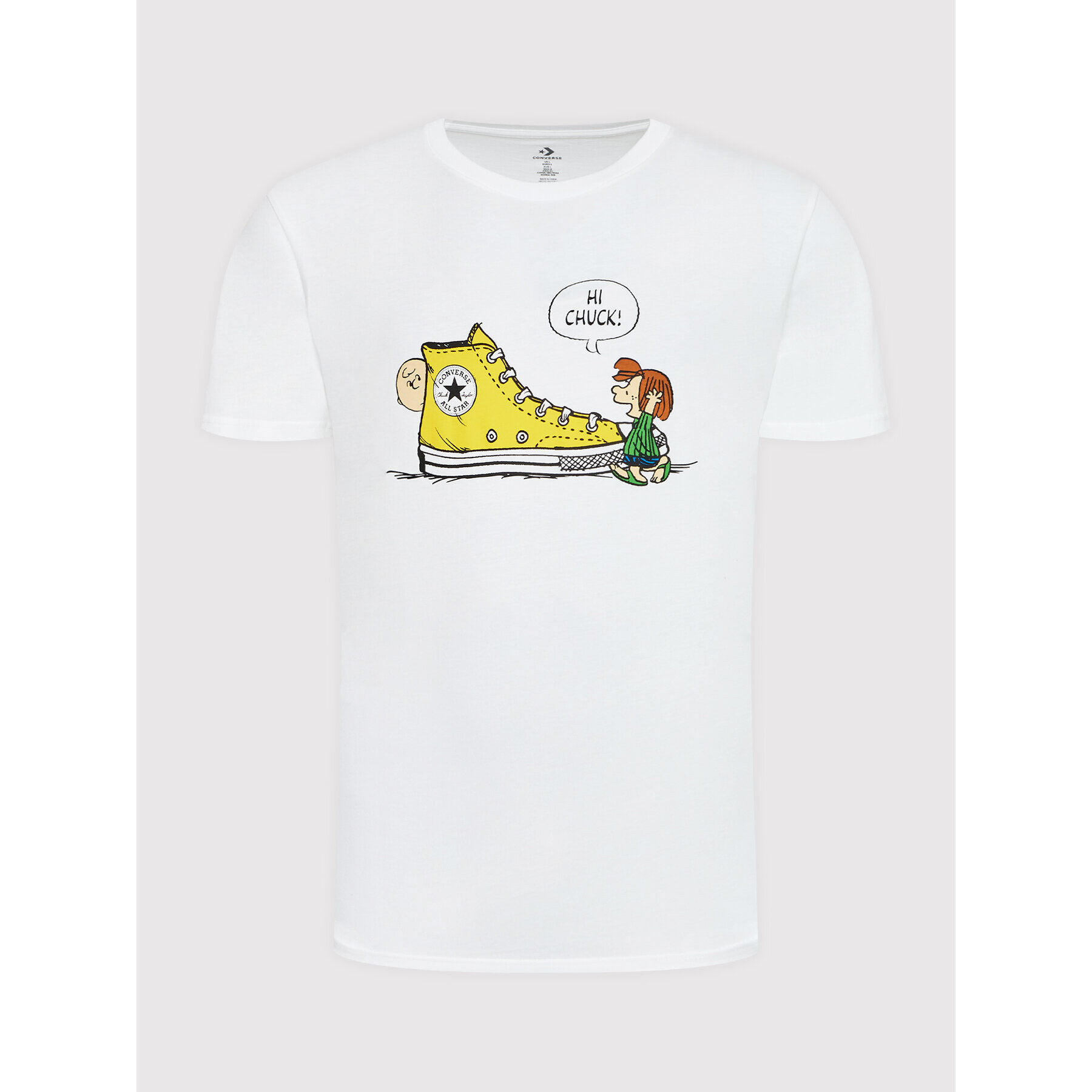 Converse Тишърт Unisex PEANUTS Chuck 10024373-A01 Бял Relaxed Fit - Pepit.bg