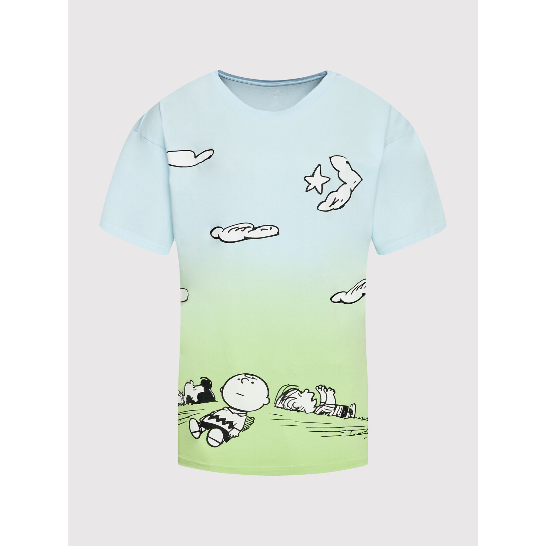 Converse Тишърт Unisex PEANUTS Cloud Watching 10024375-A01 Син Oversize - Pepit.bg