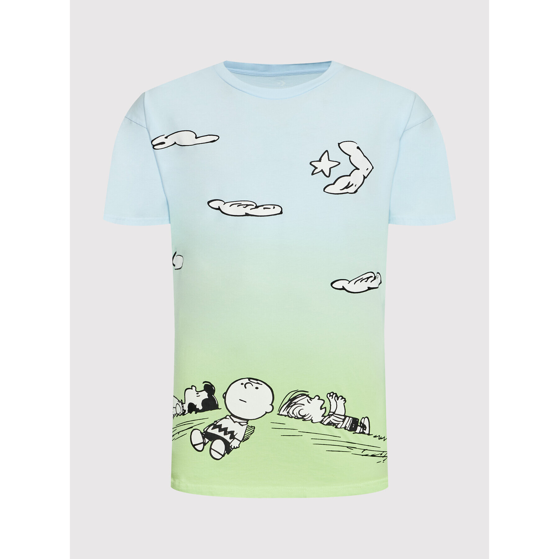 Converse Тишърт Unisex PEANUTS Cloud Watching 10024375-A01 Син Oversize - Pepit.bg