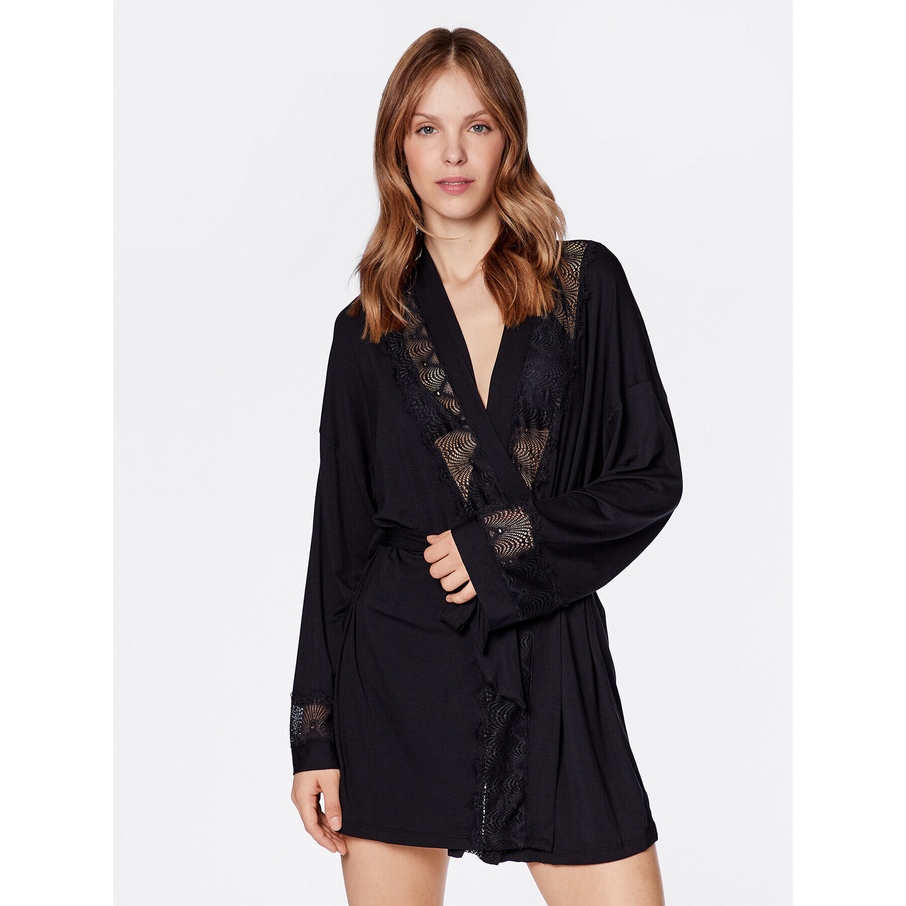 Cosabella Халат Allure ALLSW8091 Черен Regular Fit - Pepit.bg