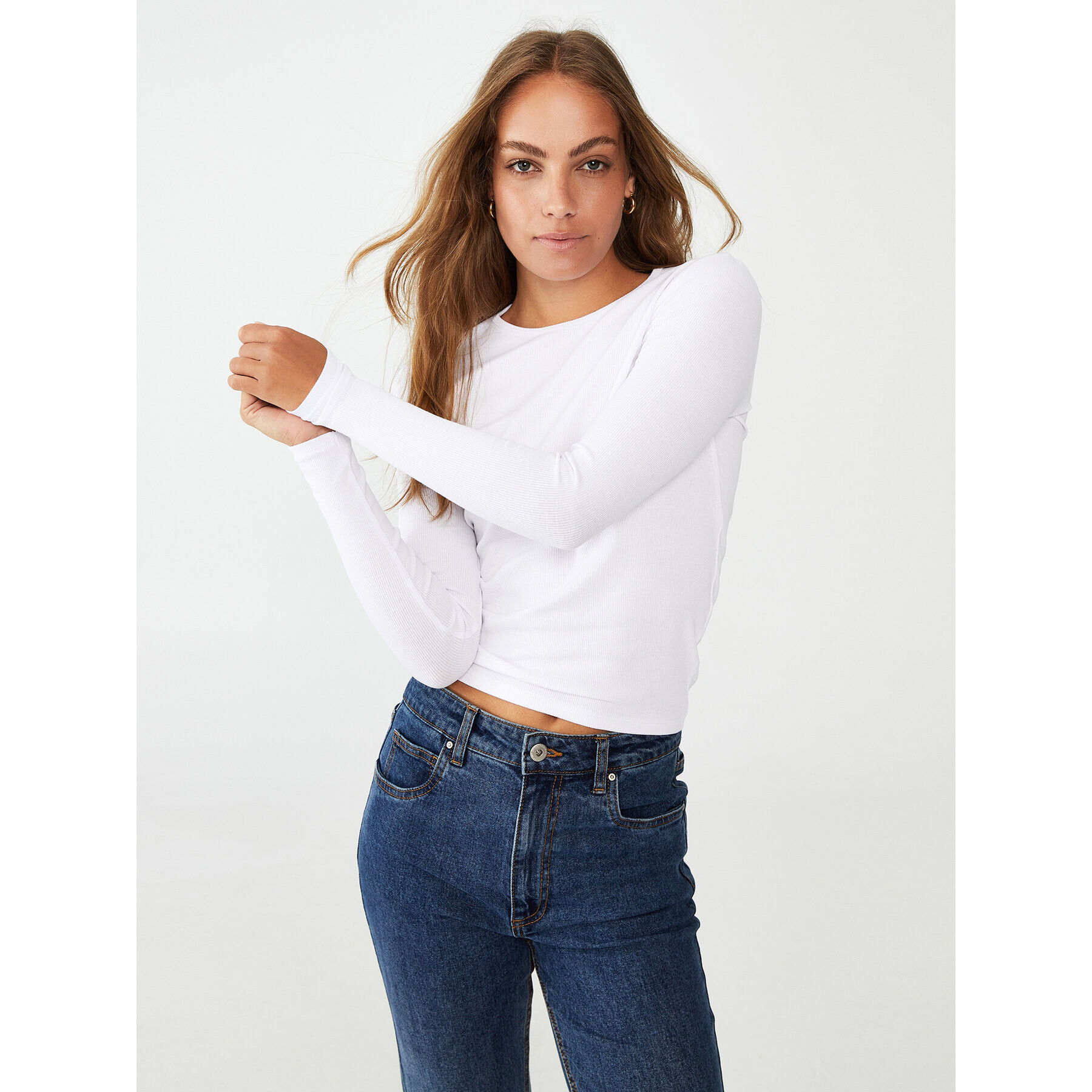 Cotton On Блуза 2052741 Бял Slim Fit - Pepit.bg