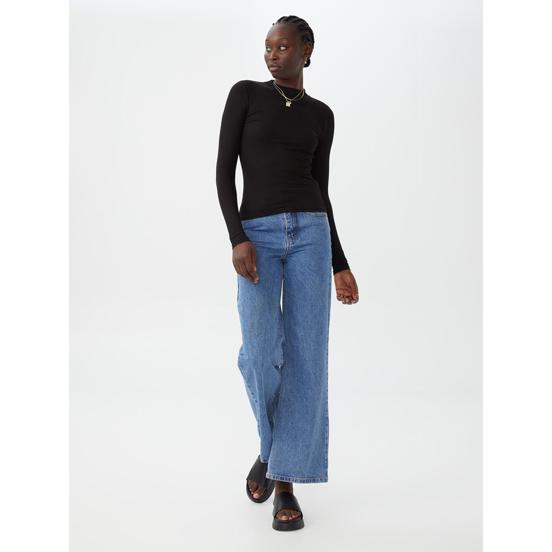 Cotton On Блуза 2054051 Черен Slim Fit - Pepit.bg