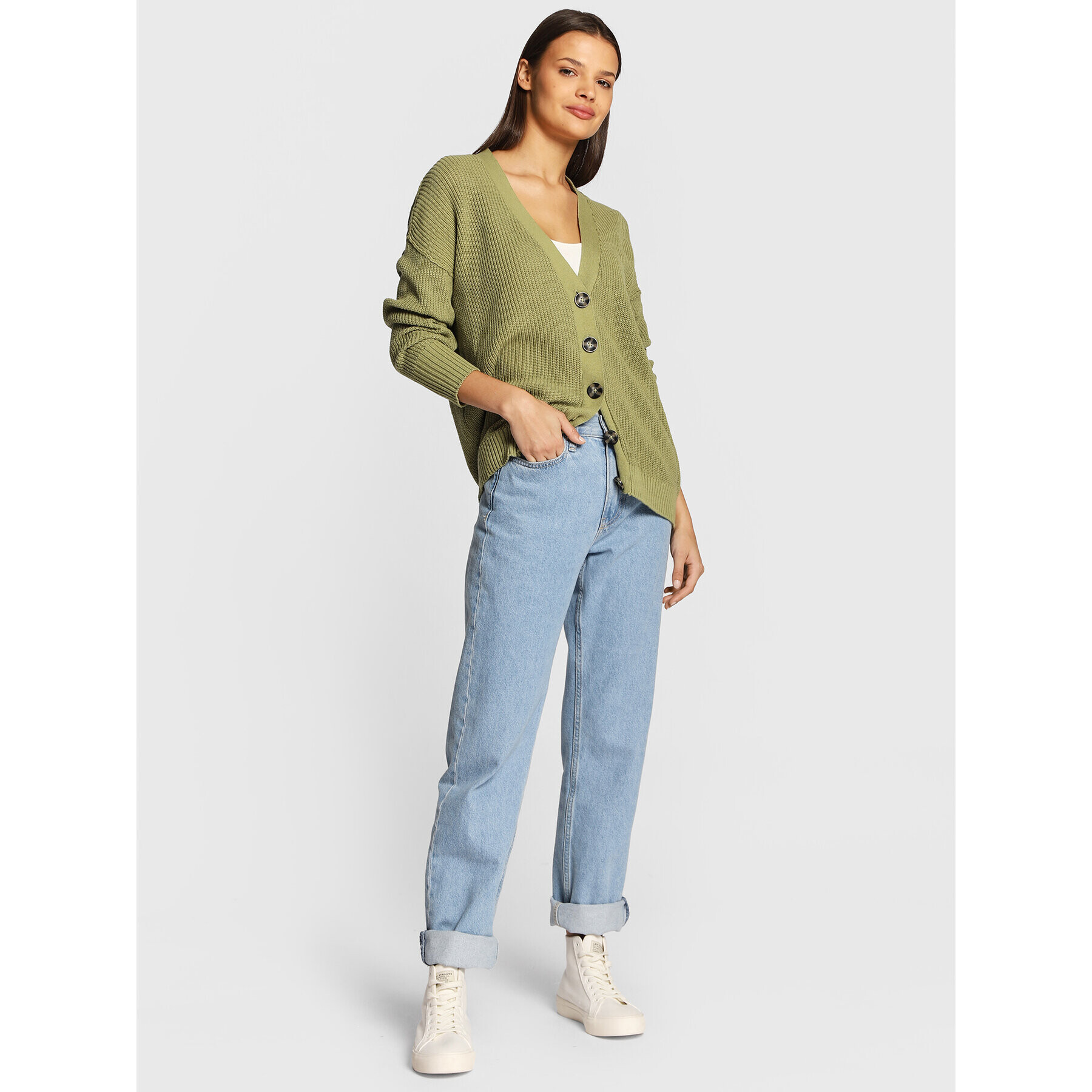 Cotton On Кардиган 2055031 Зелен Regular Fit - Pepit.bg