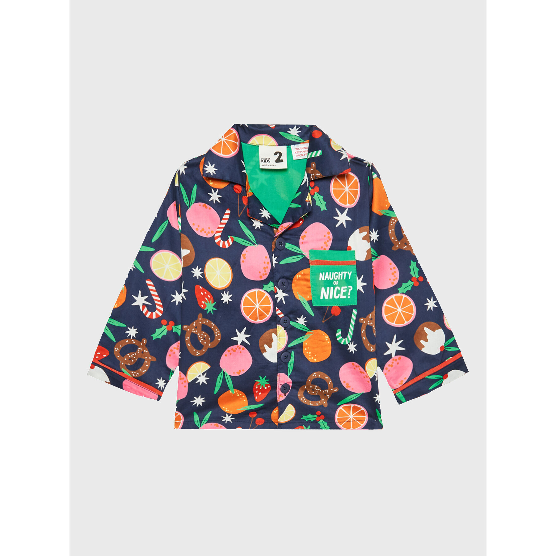 Cotton On Kids Пижама Bailey 7342255 Тъмносин Regular Fit - Pepit.bg