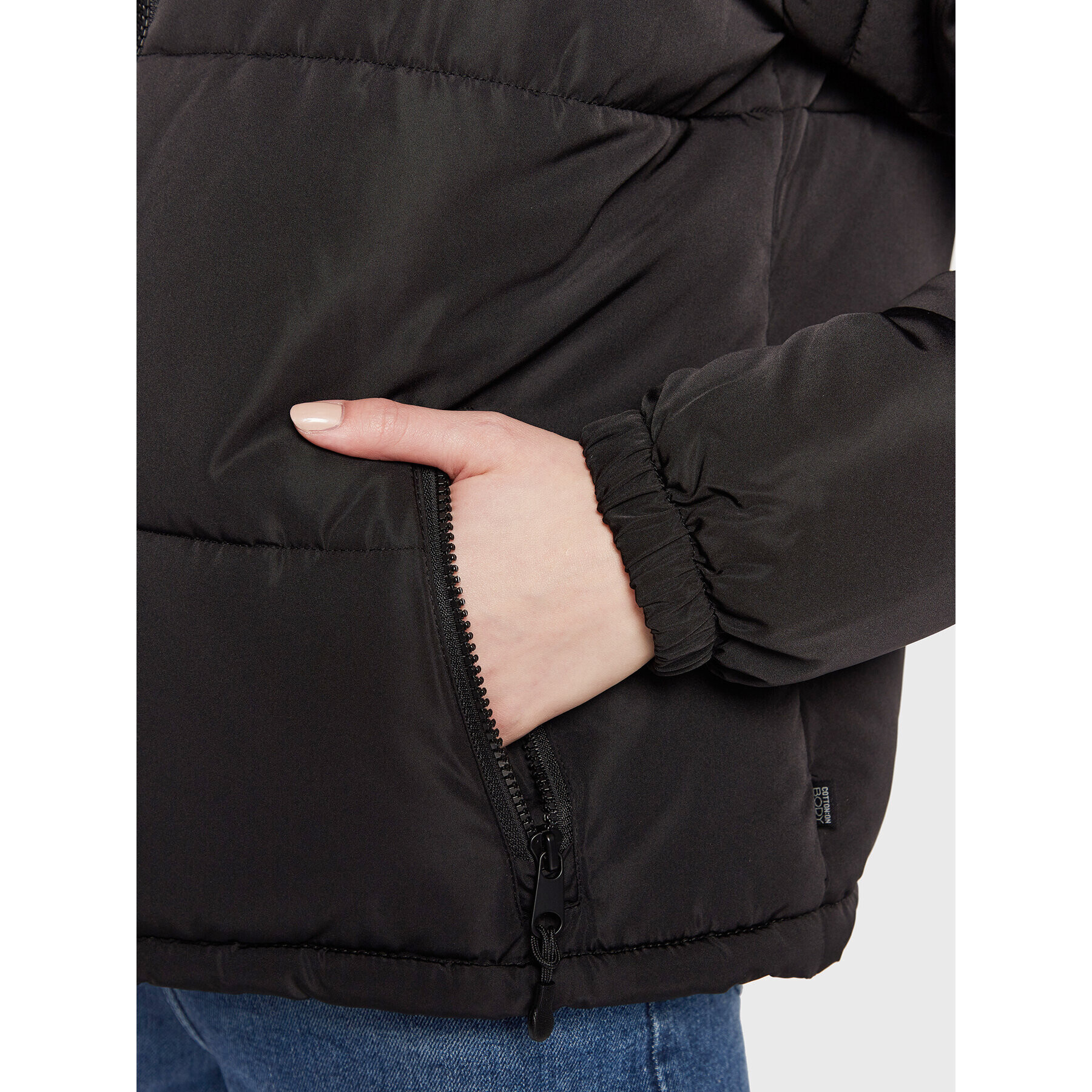 Cotton On Пухено яке 6334003 Черен Regular Fit - Pepit.bg