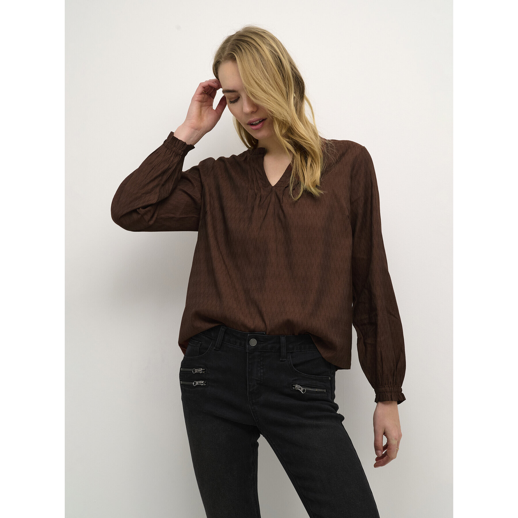 Cream Блуза Crliselin 10611698 Кафяв Straight Fit - Pepit.bg