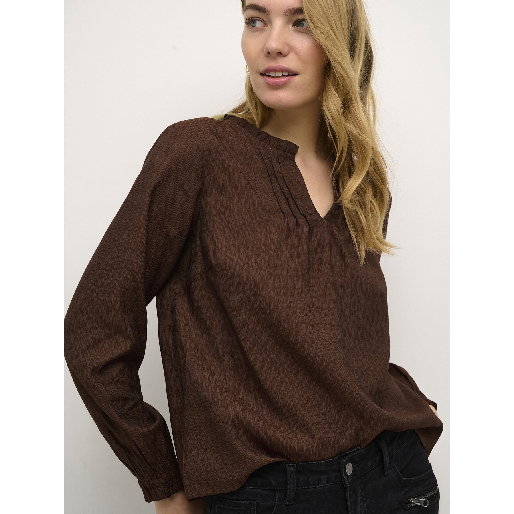 Cream Блуза Crliselin 10611698 Кафяв Straight Fit - Pepit.bg