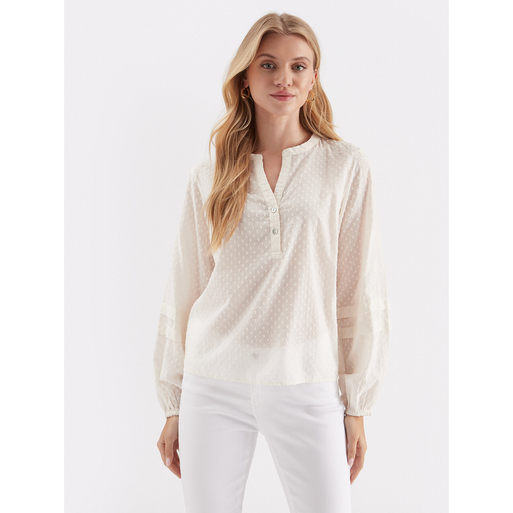 Cream Блуза Irena 10611195 Бял Regular Fit - Pepit.bg