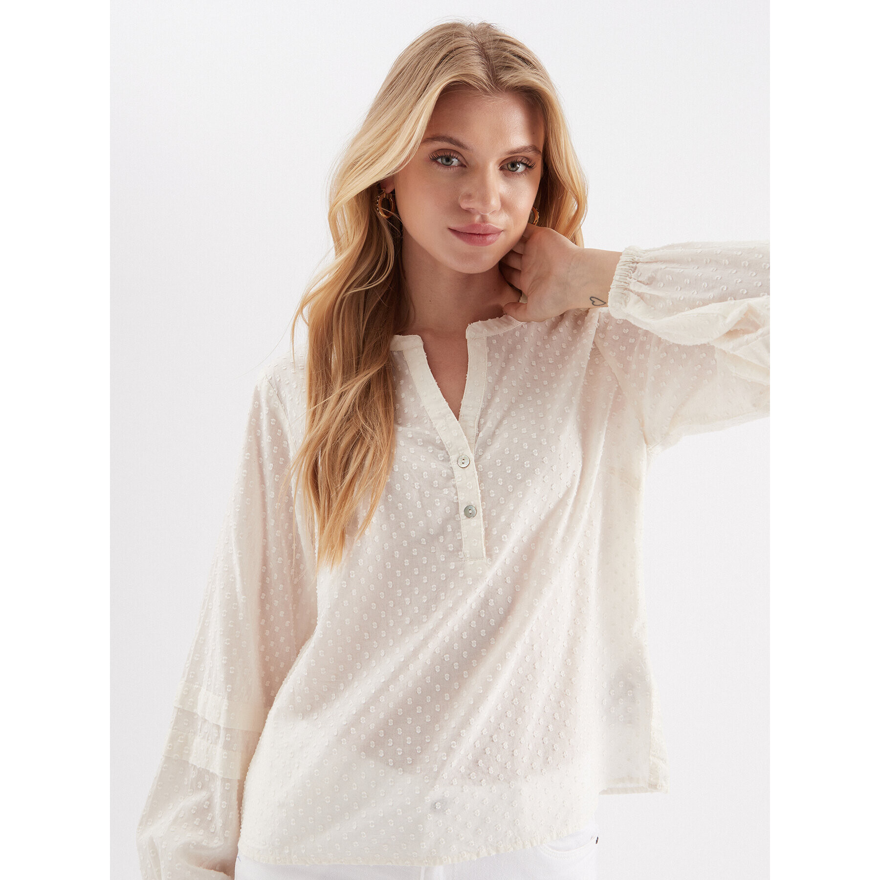 Cream Блуза Irena 10611195 Бял Regular Fit - Pepit.bg