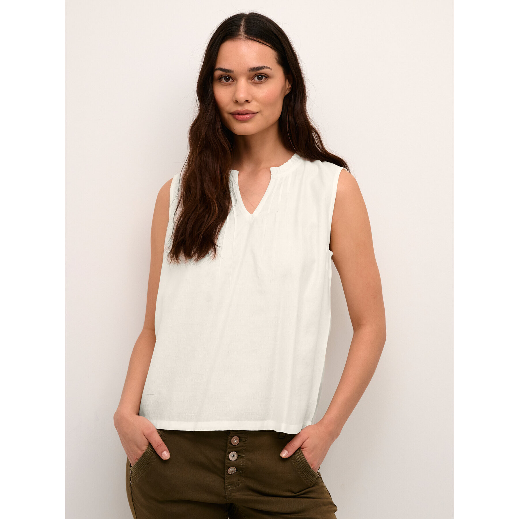 Cream Блуза Liselin 10609455 Бял Regular Fit - Pepit.bg