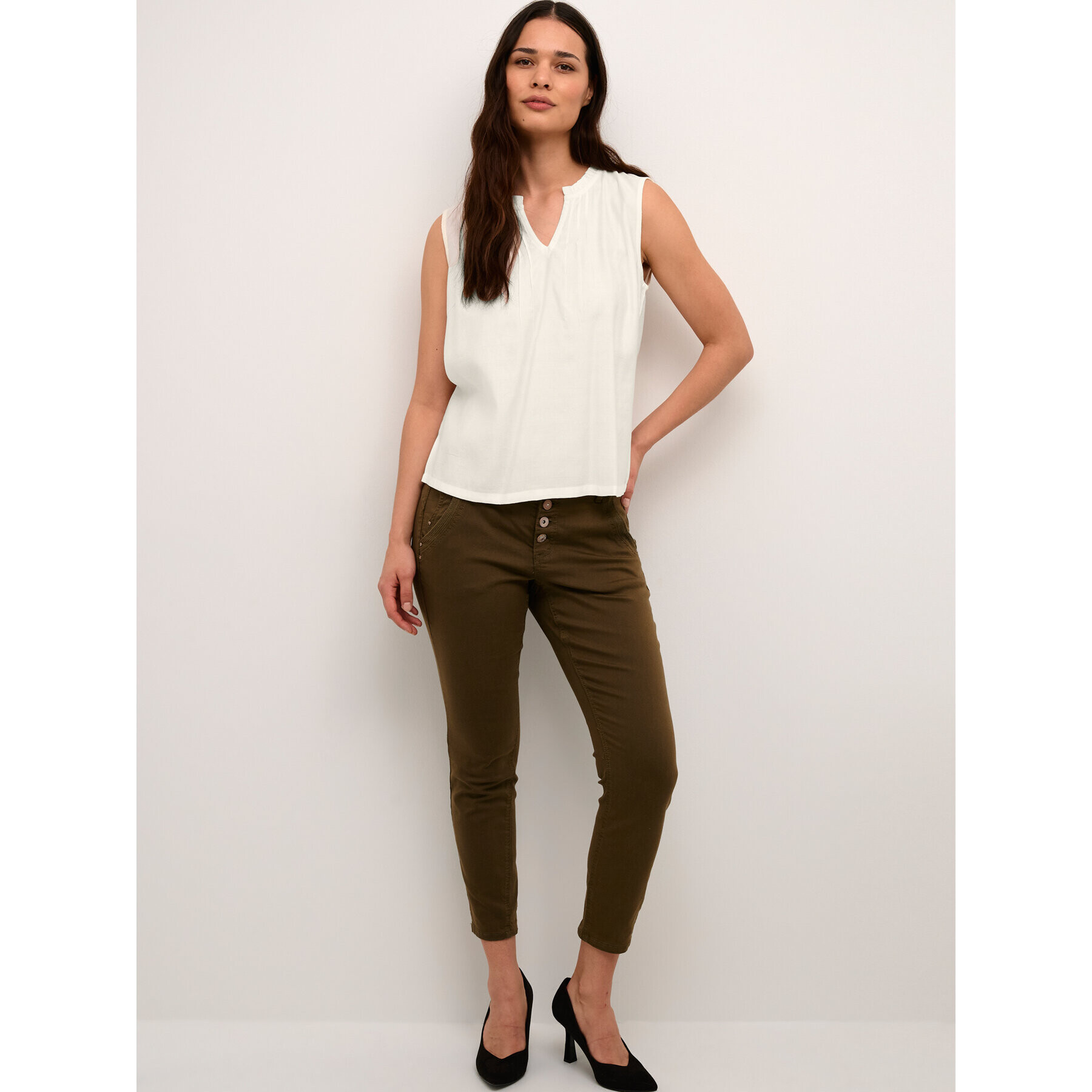 Cream Блуза Liselin 10609455 Бял Regular Fit - Pepit.bg