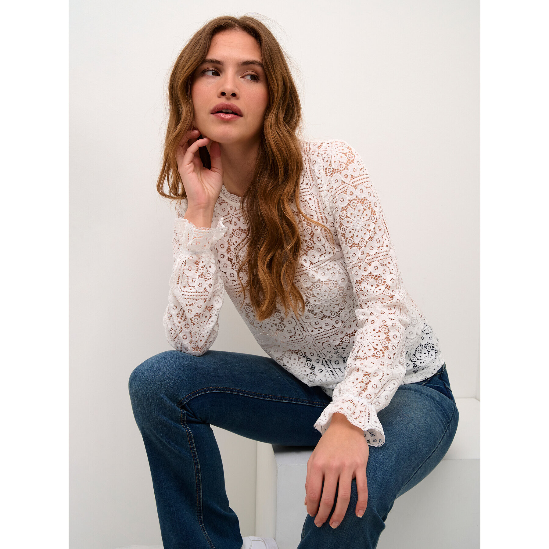 Cream Блуза Tiley 10607994 Бял Regular Fit - Pepit.bg