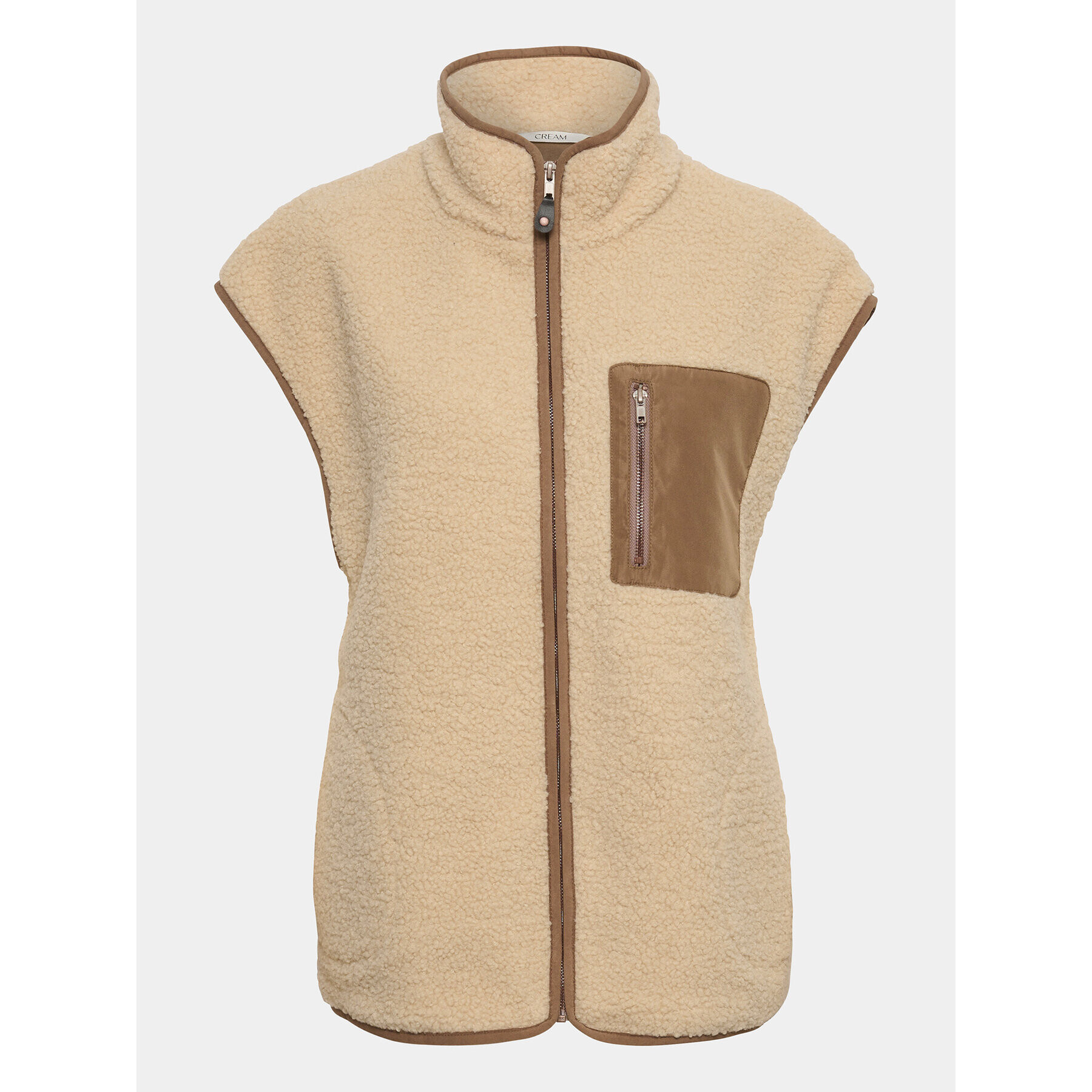 Cream Елек Crdisa 10611962 Бежов Loose Fit - Pepit.bg