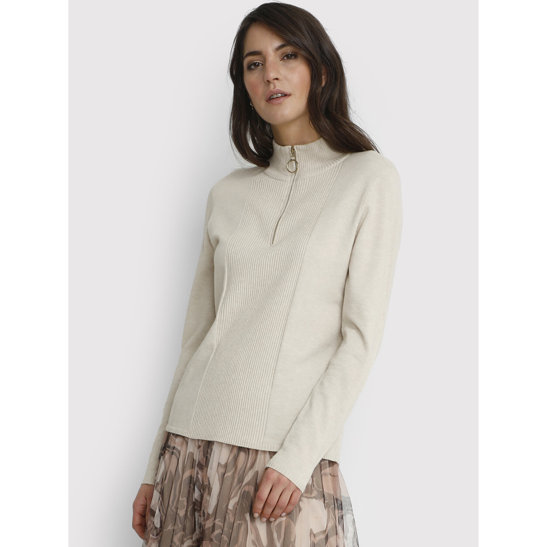 Cream Поло Christine 10610647 Бежов Slim Fit - Pepit.bg
