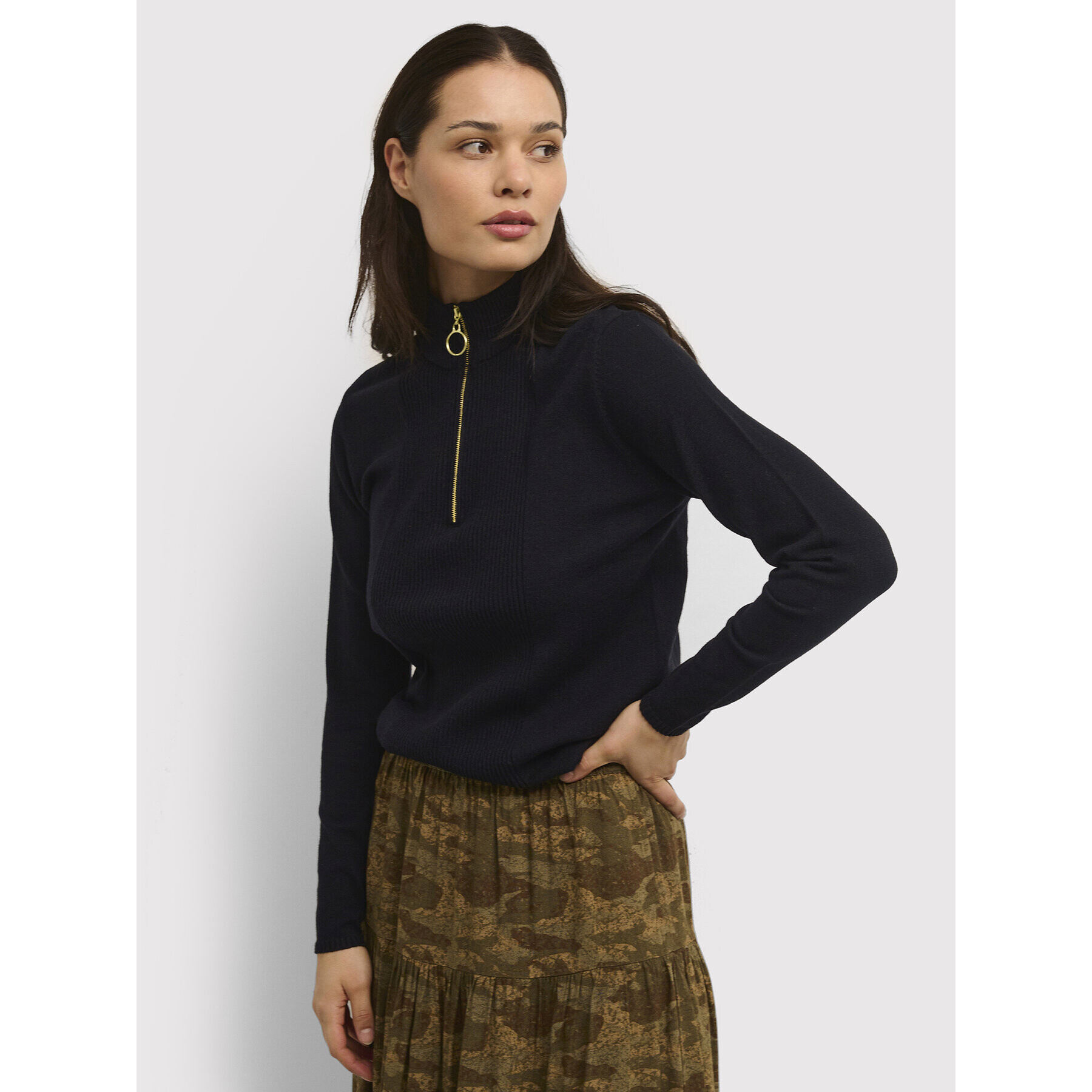 Cream Поло Christine 10610647 Черен Slim Fit - Pepit.bg