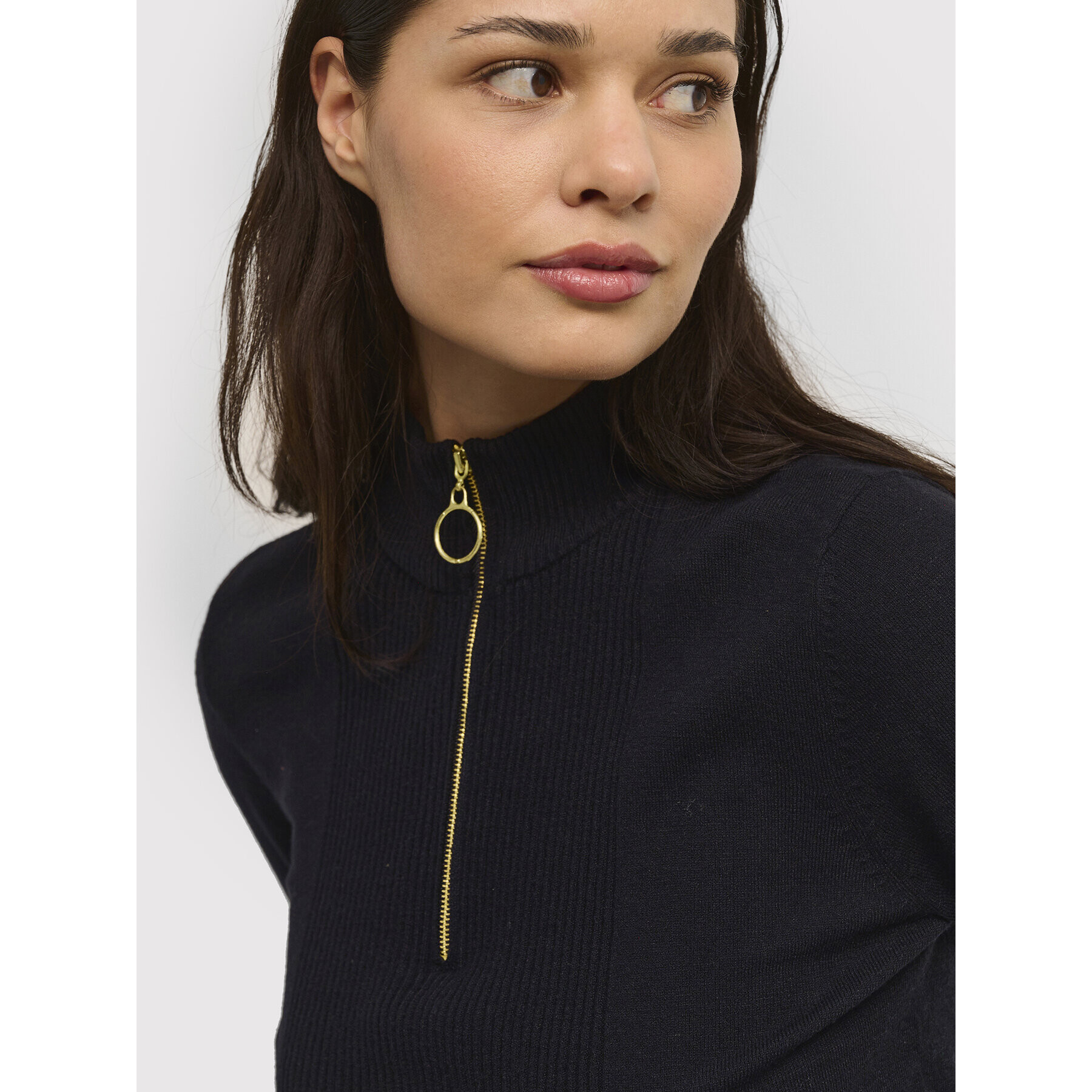 Cream Поло Christine 10610647 Черен Slim Fit - Pepit.bg