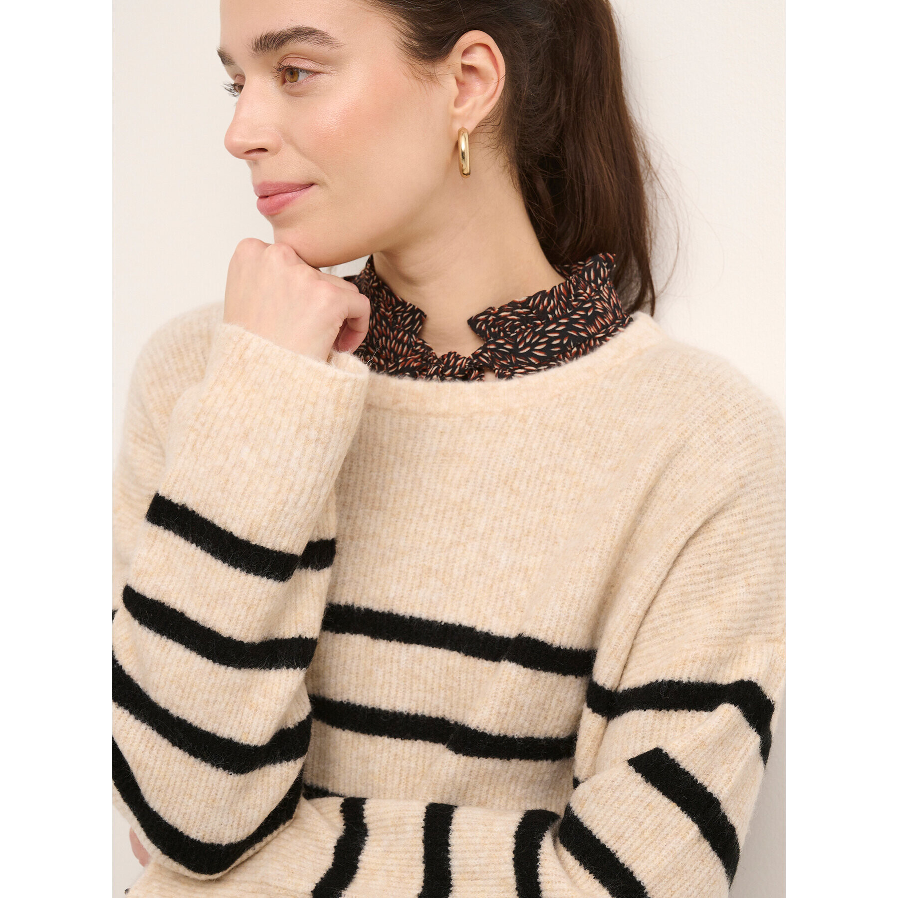Cream Пуловер Berna 10610882 Бежов Regular Fit - Pepit.bg